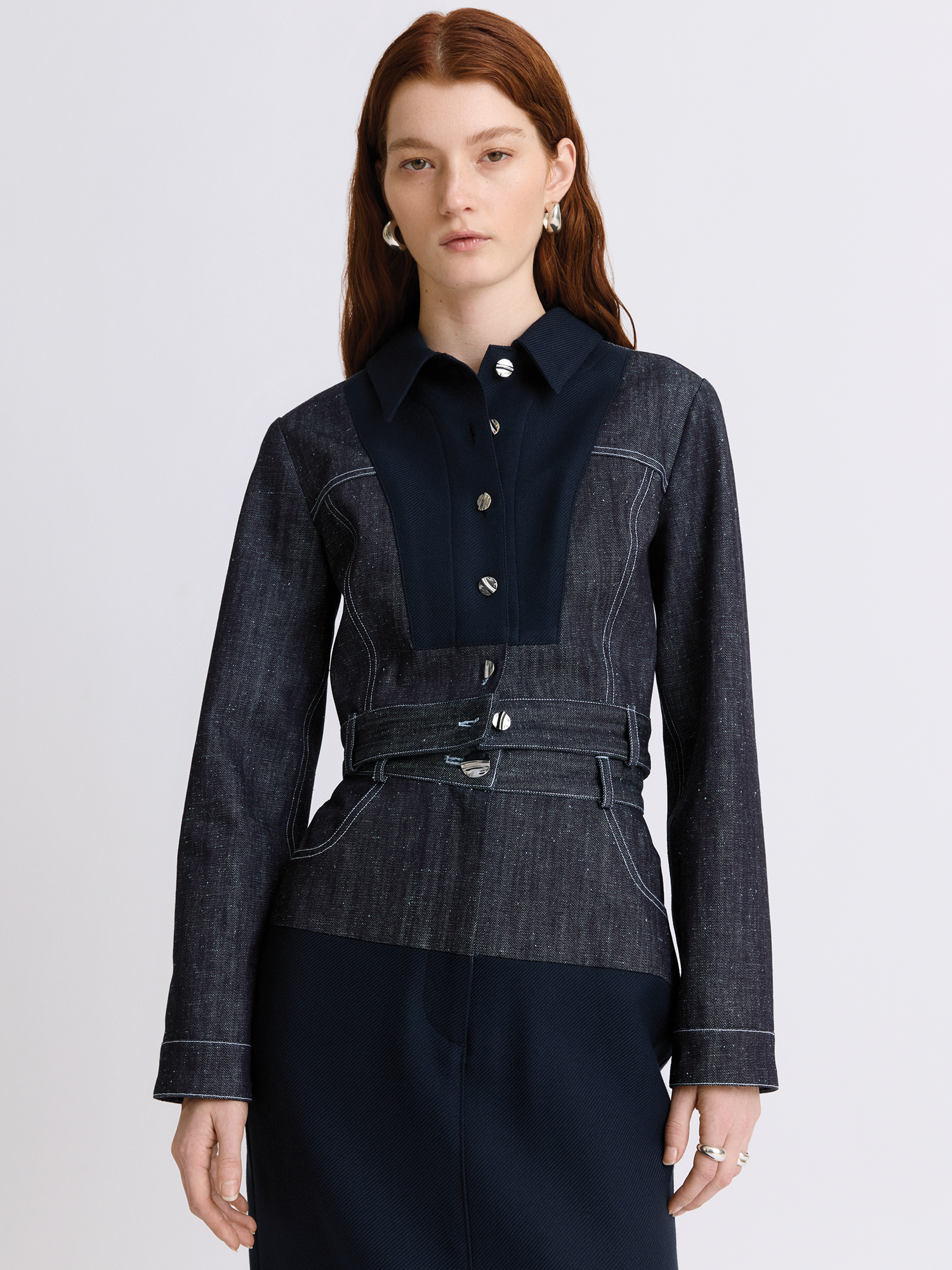 Seamed Bib Raw Denim Jacket – Matthew Bruch