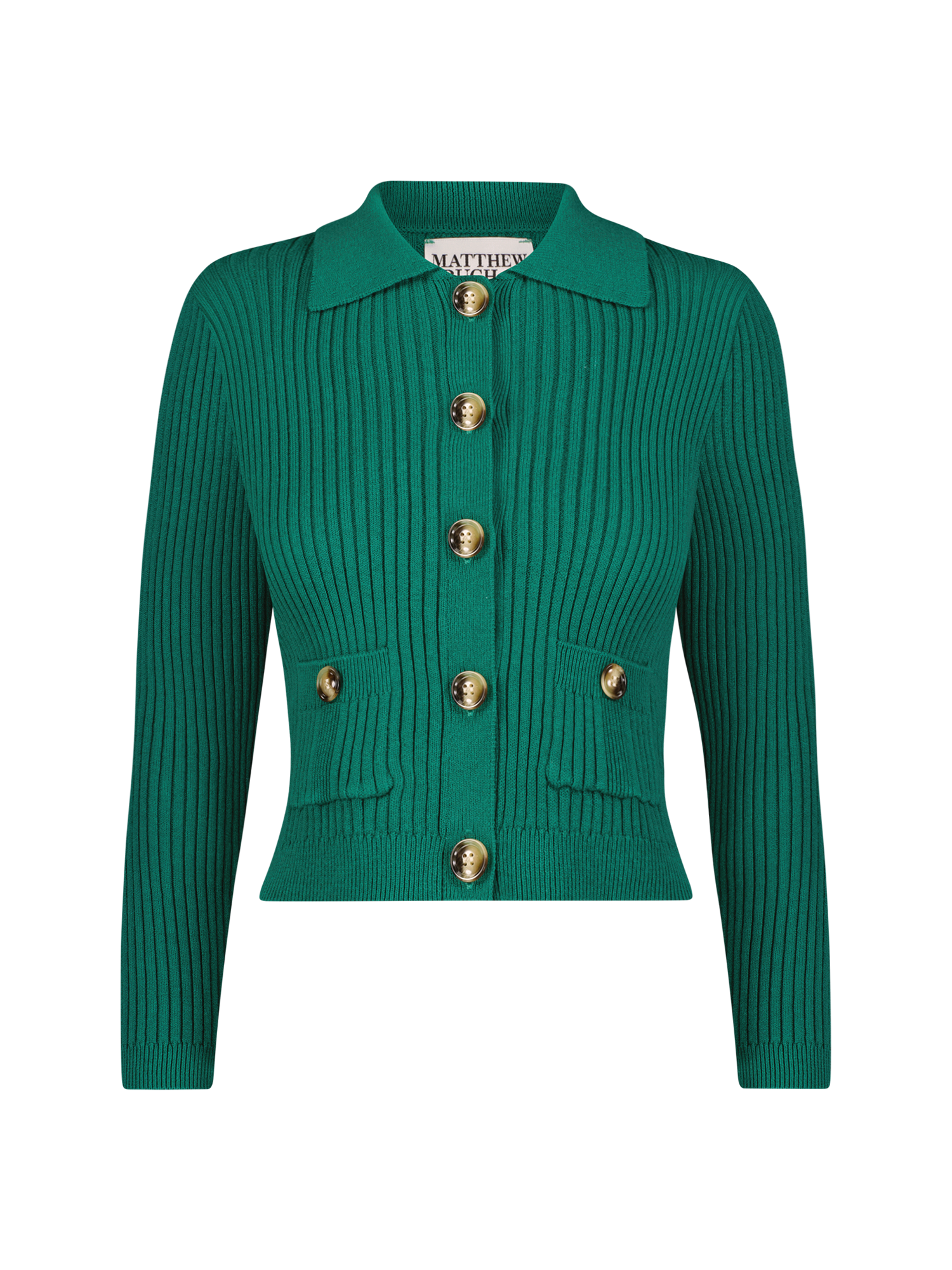 Knit Long Sleeve Collared Dark Teal Cardigan – Matthew Bruch