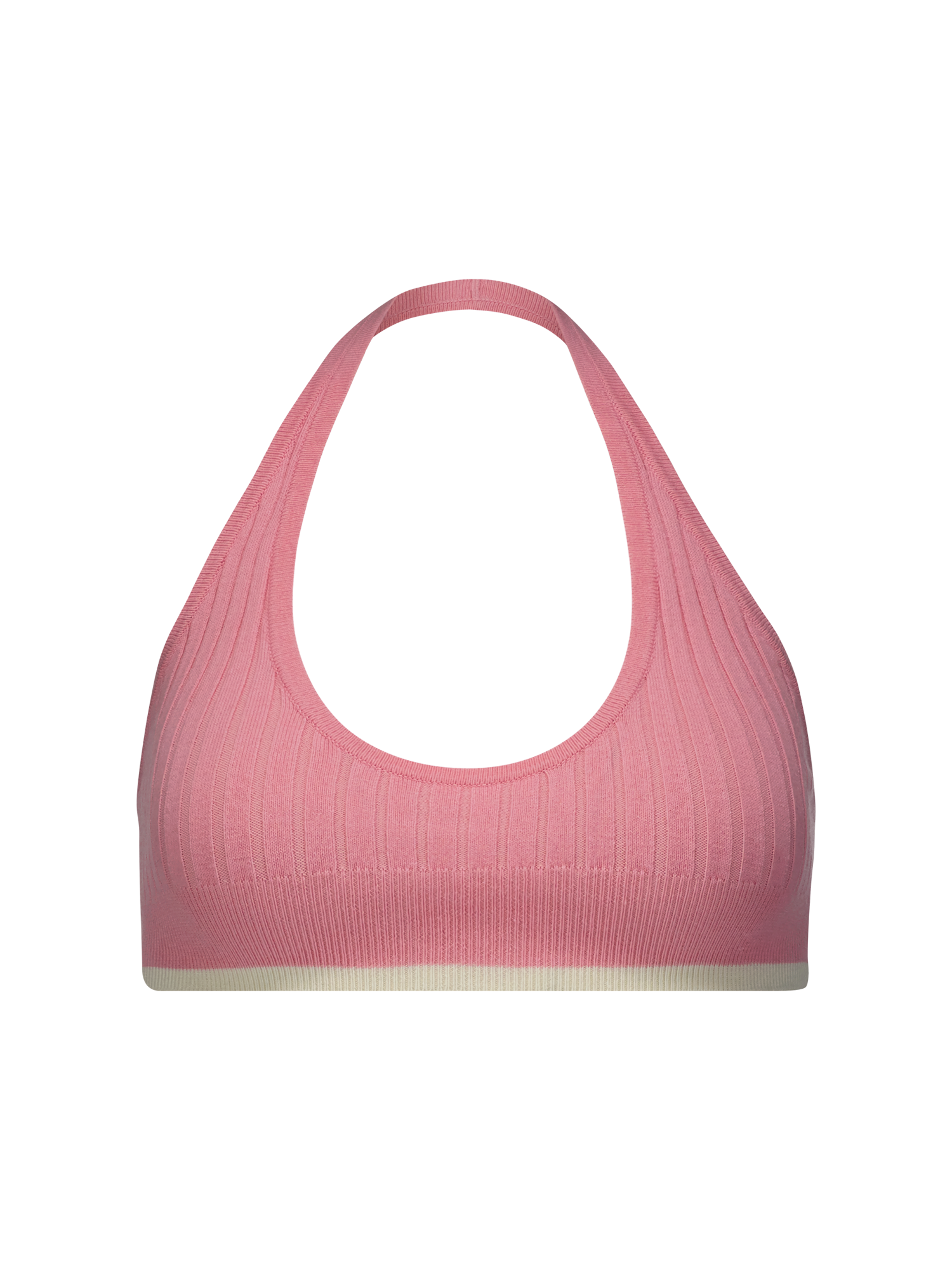 Pink knit crop 2024 top