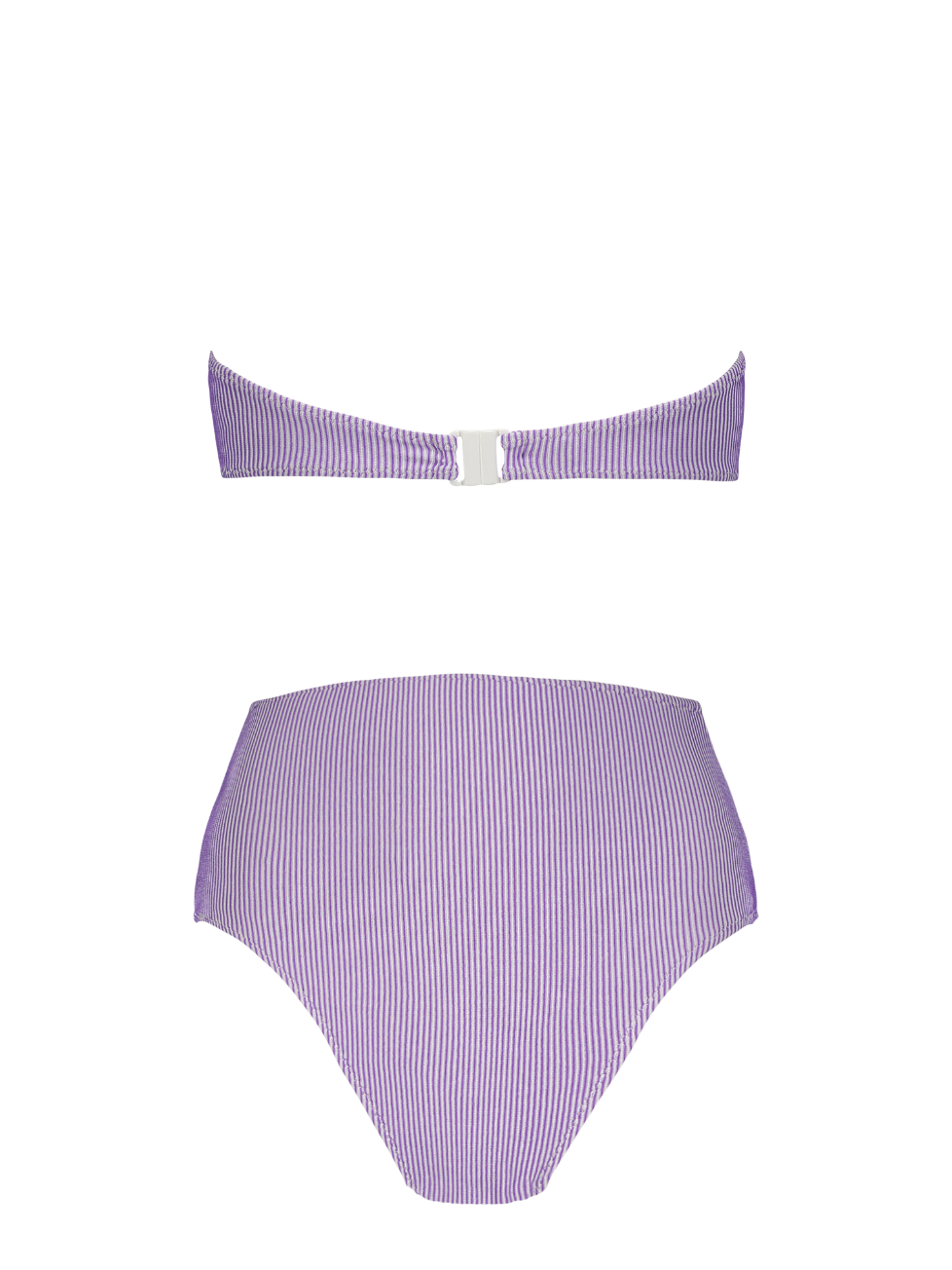 Daria Lavender Rib Knit High-Waist Bikini
