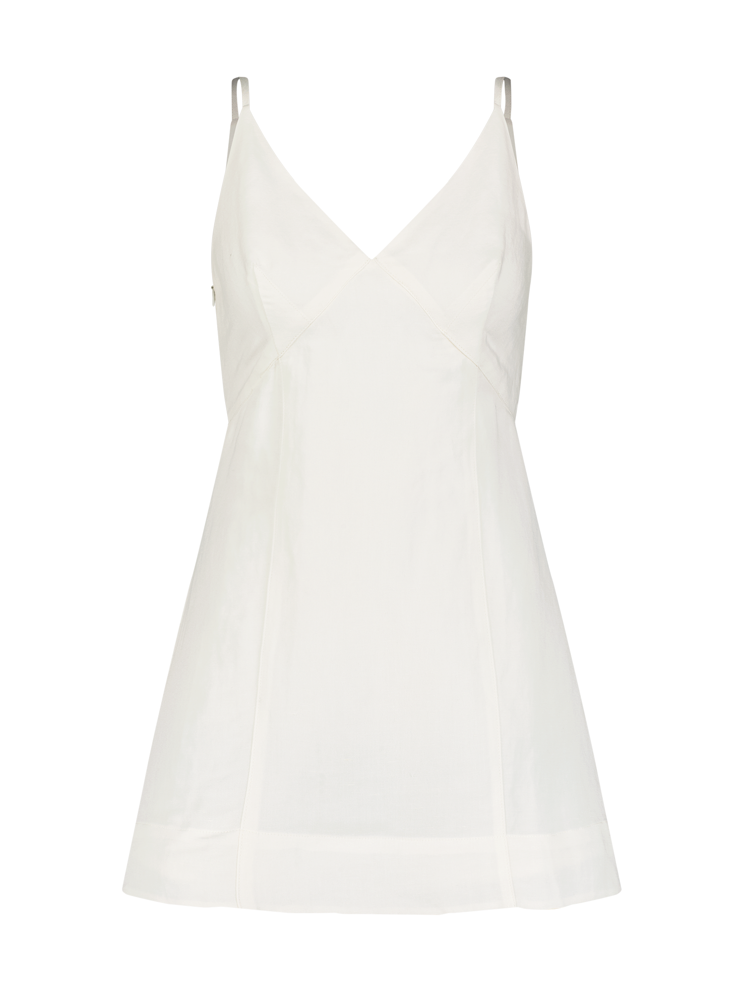 Camisole White Viscose Mini Dress