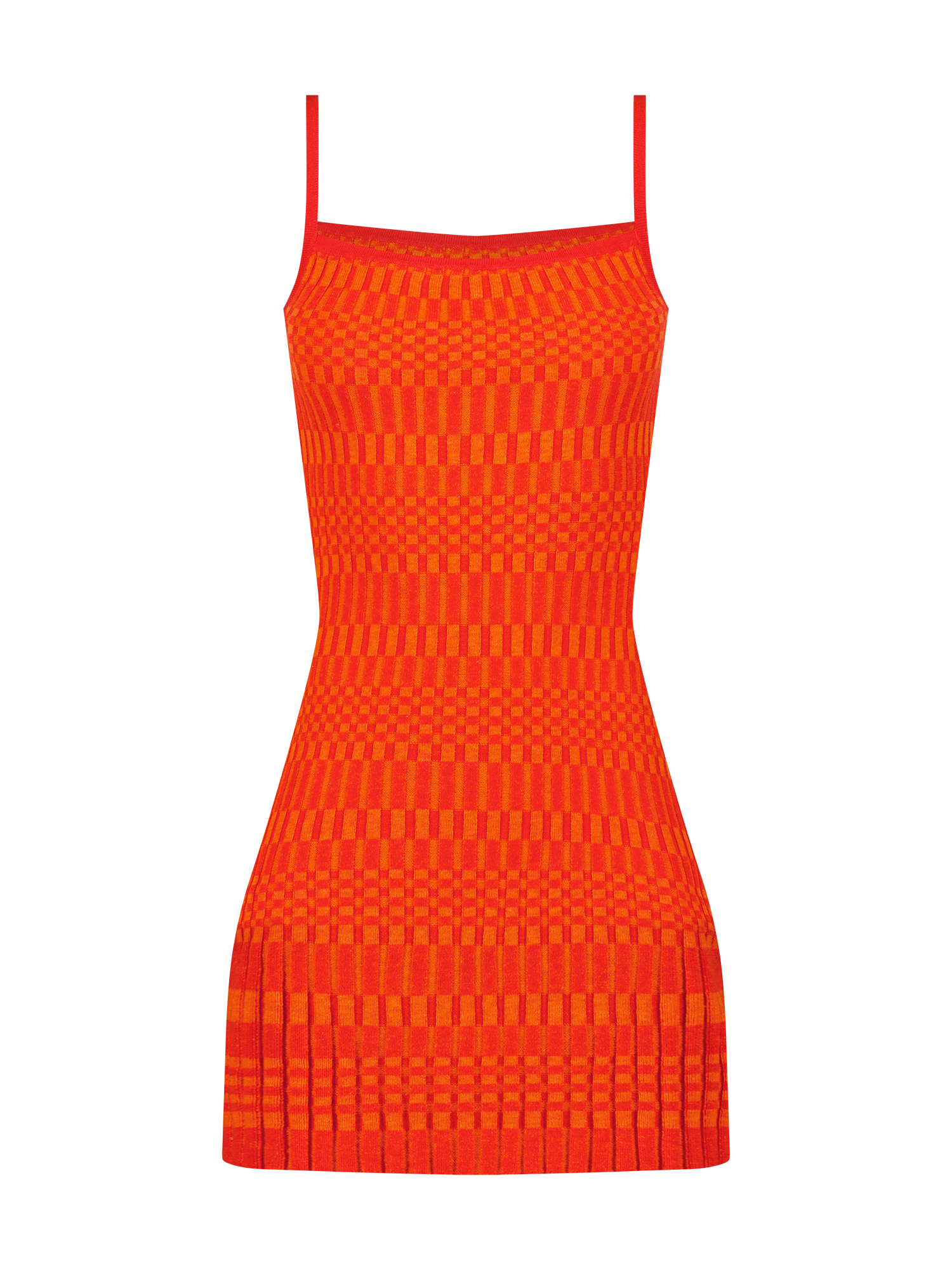 Two-Tone Red Tank Mini Dress