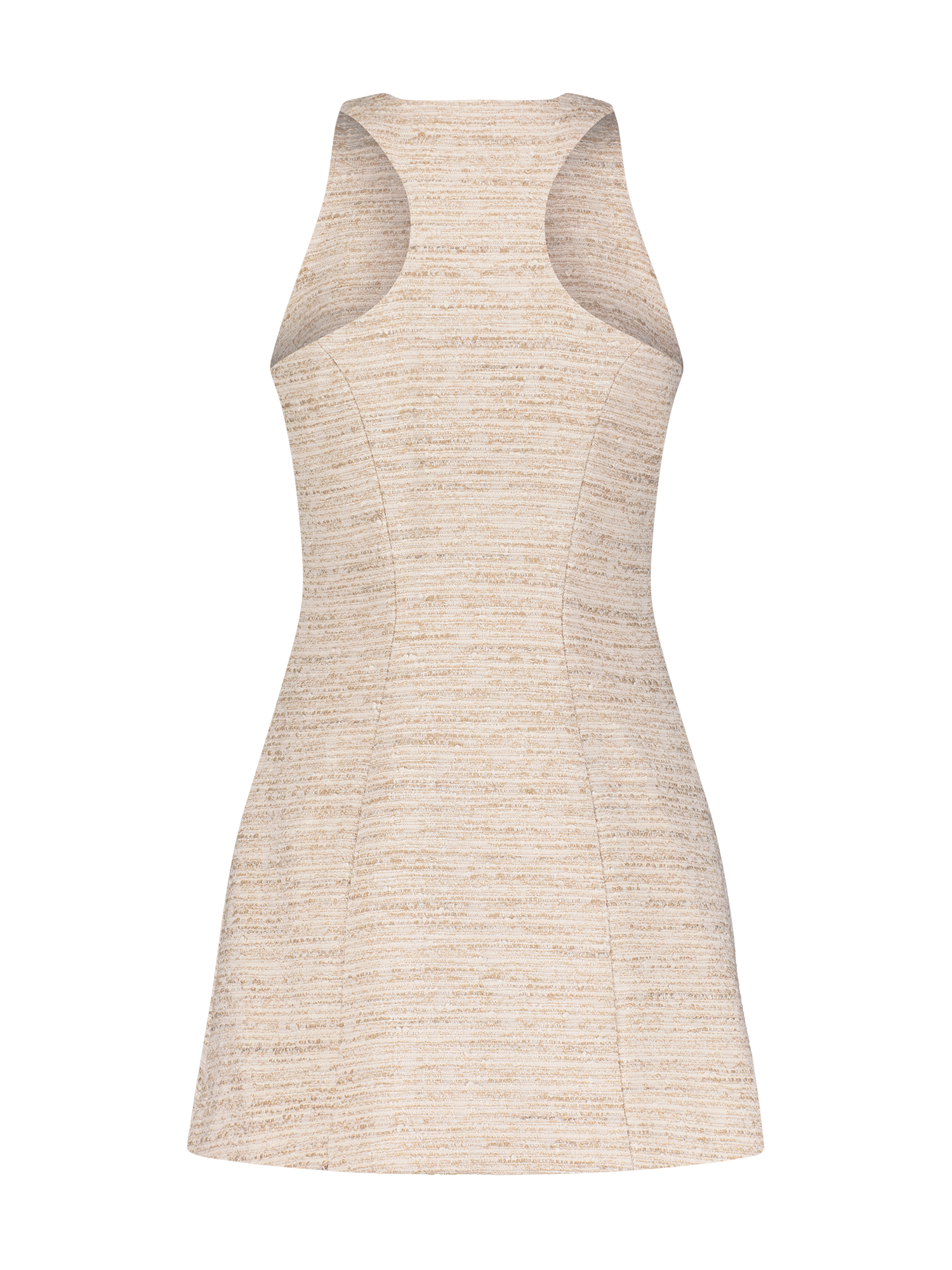 Natural Tweed Vest Mini Dress