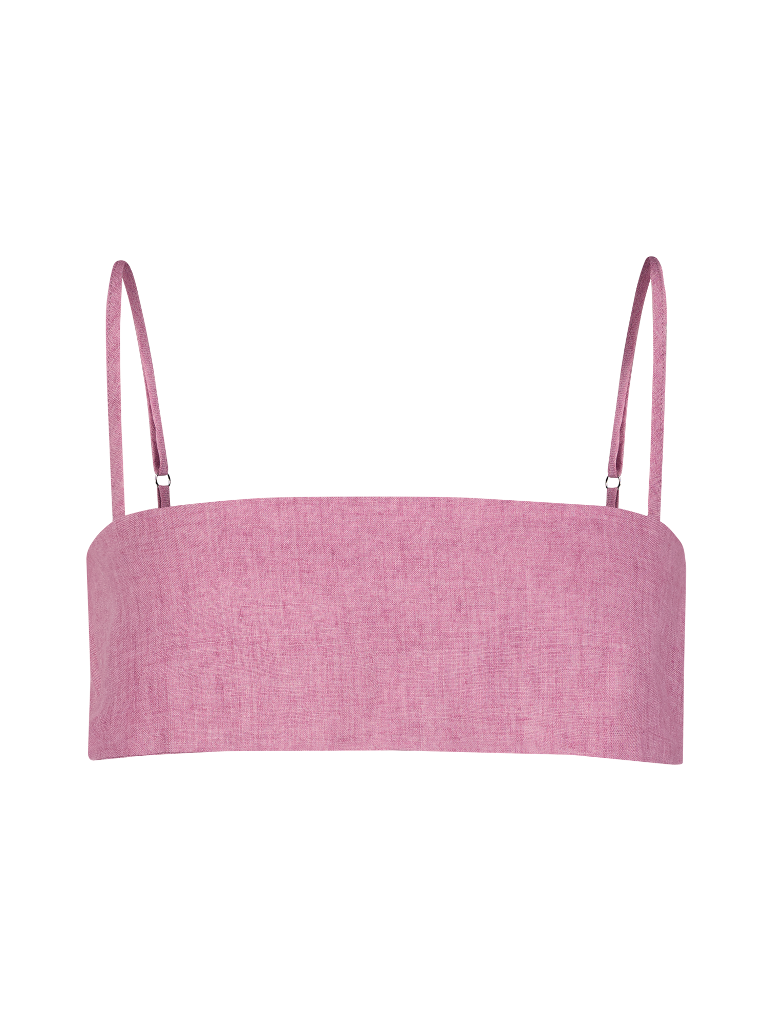 Structured Bandeau Orchid Linen Crop Top