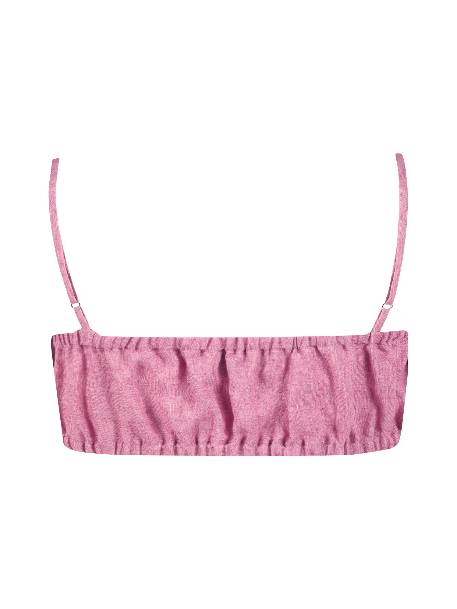 Structured Bandeau Orchid Linen Crop Top