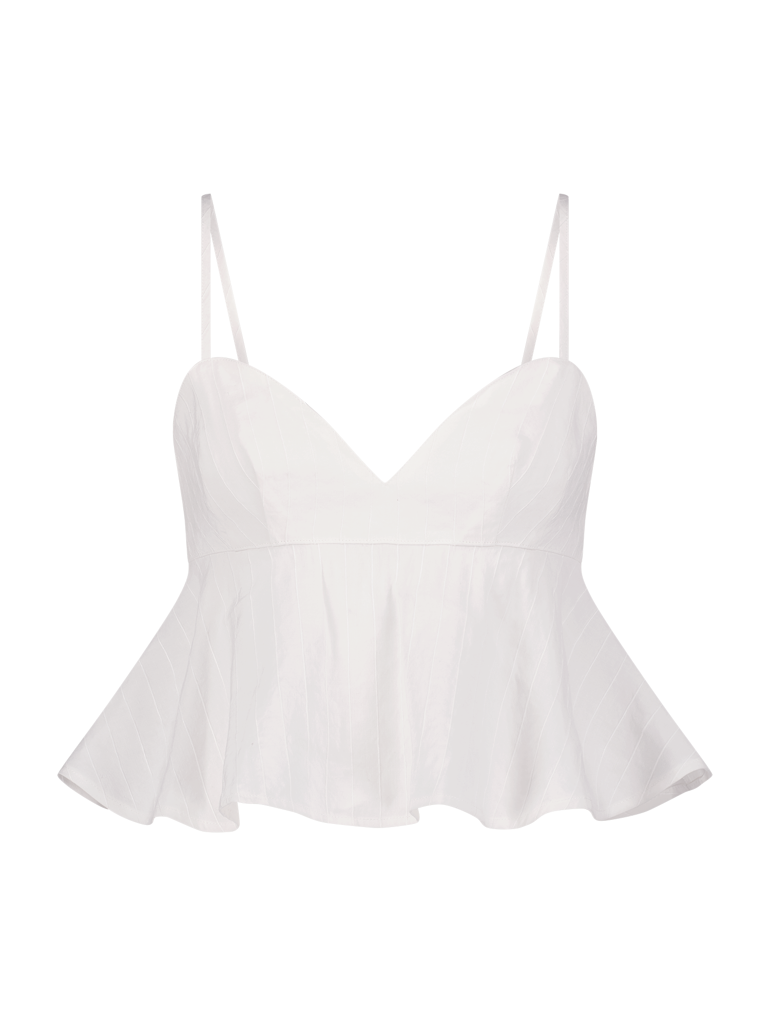 Sweet Heart White Stripe Viscose Crop Top