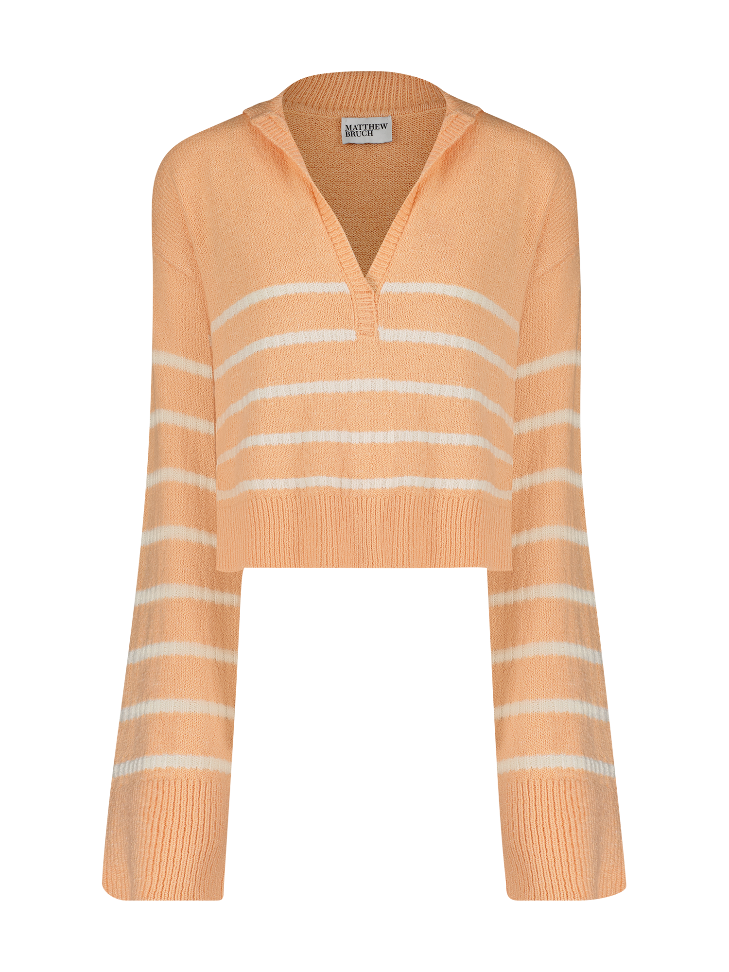 Striped Sailor Peach Knit Pullover