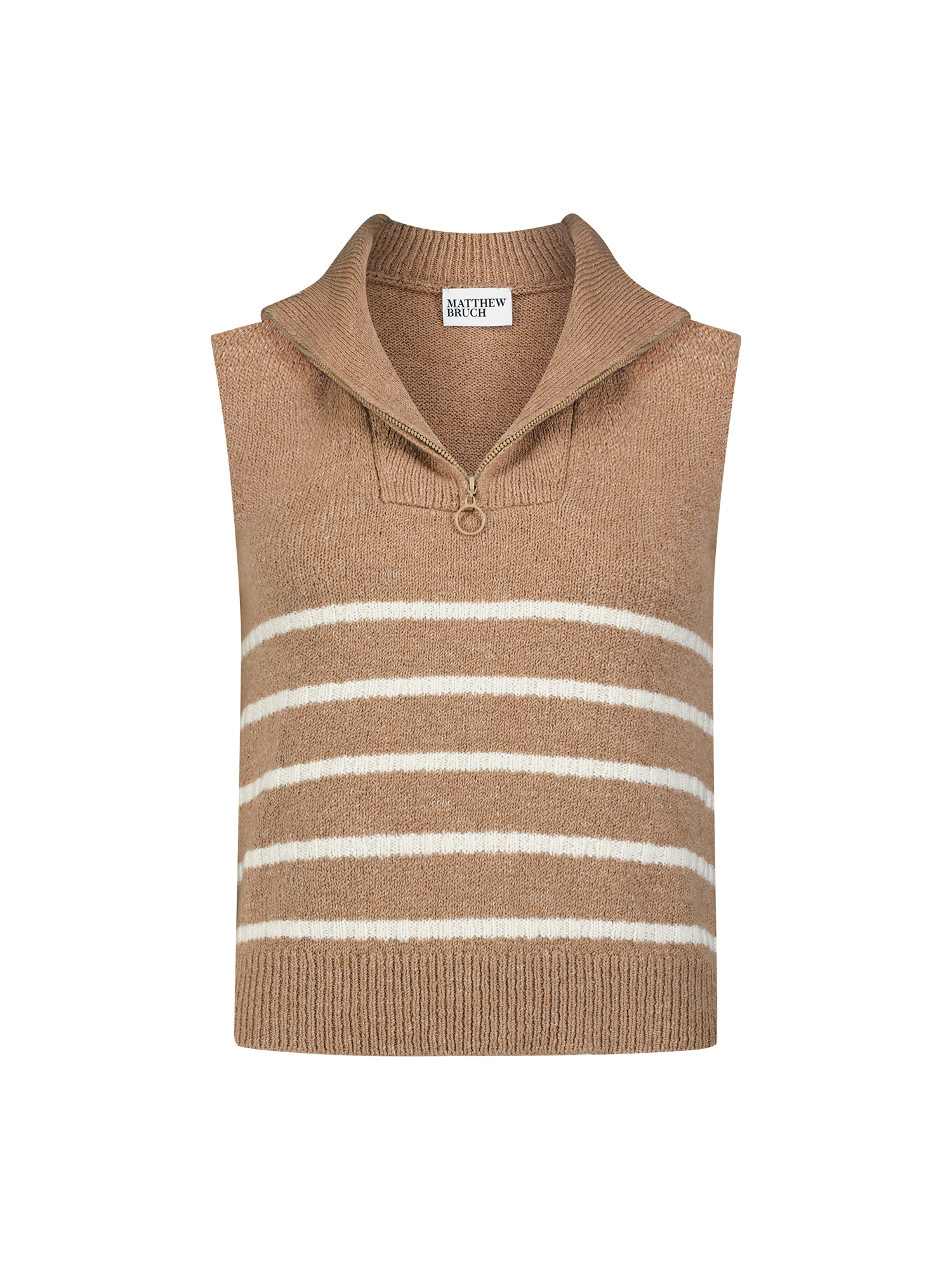 Striped Sailor Khaki Knit Vest