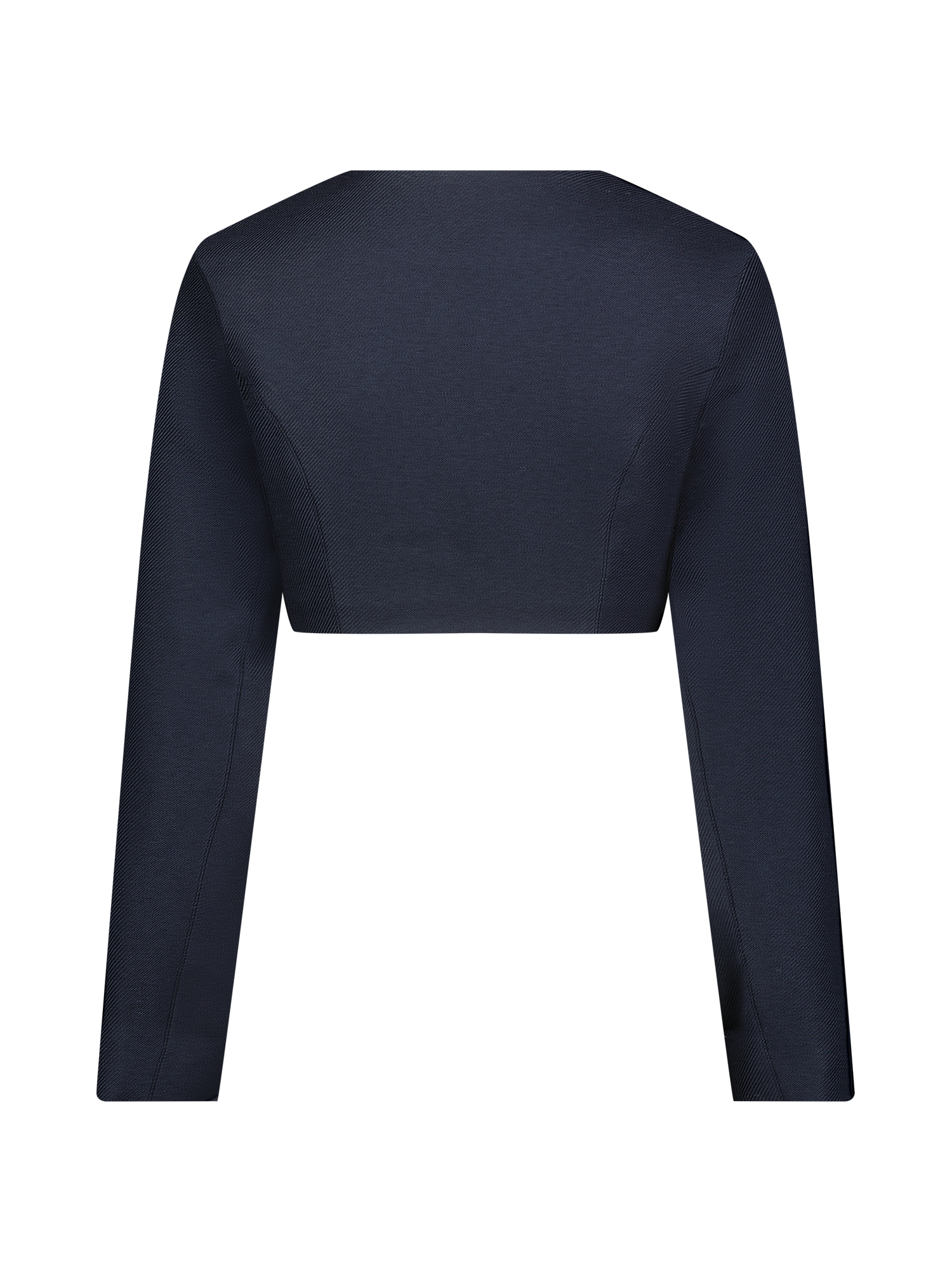 Apron Double-Breasted Navy Wool Twill Top