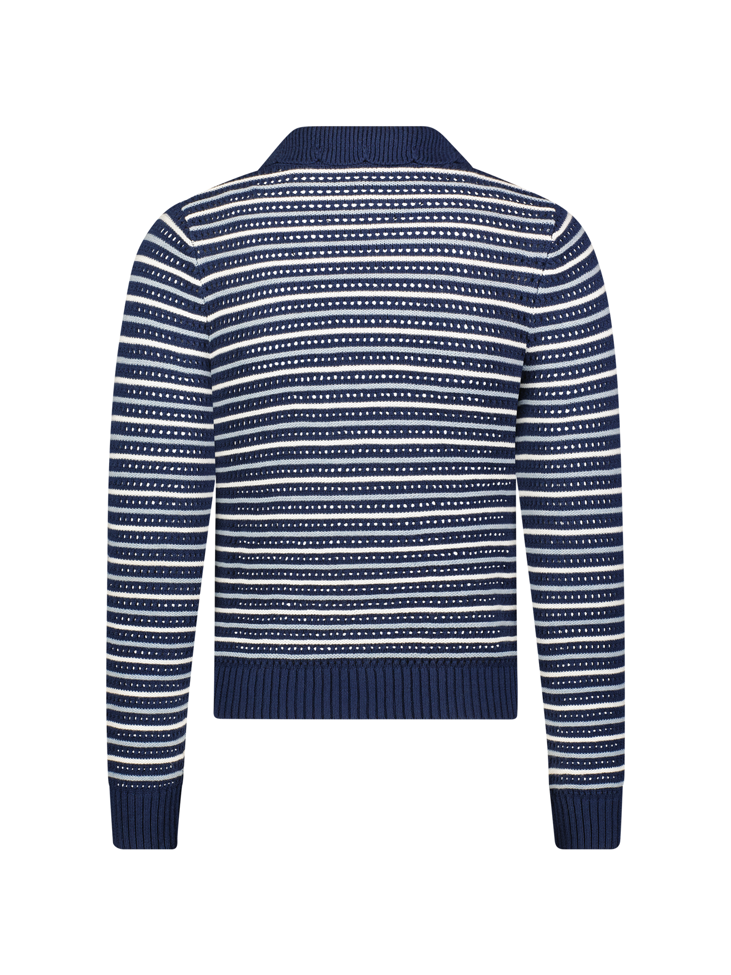 Striped Mesh Navy Cardigan