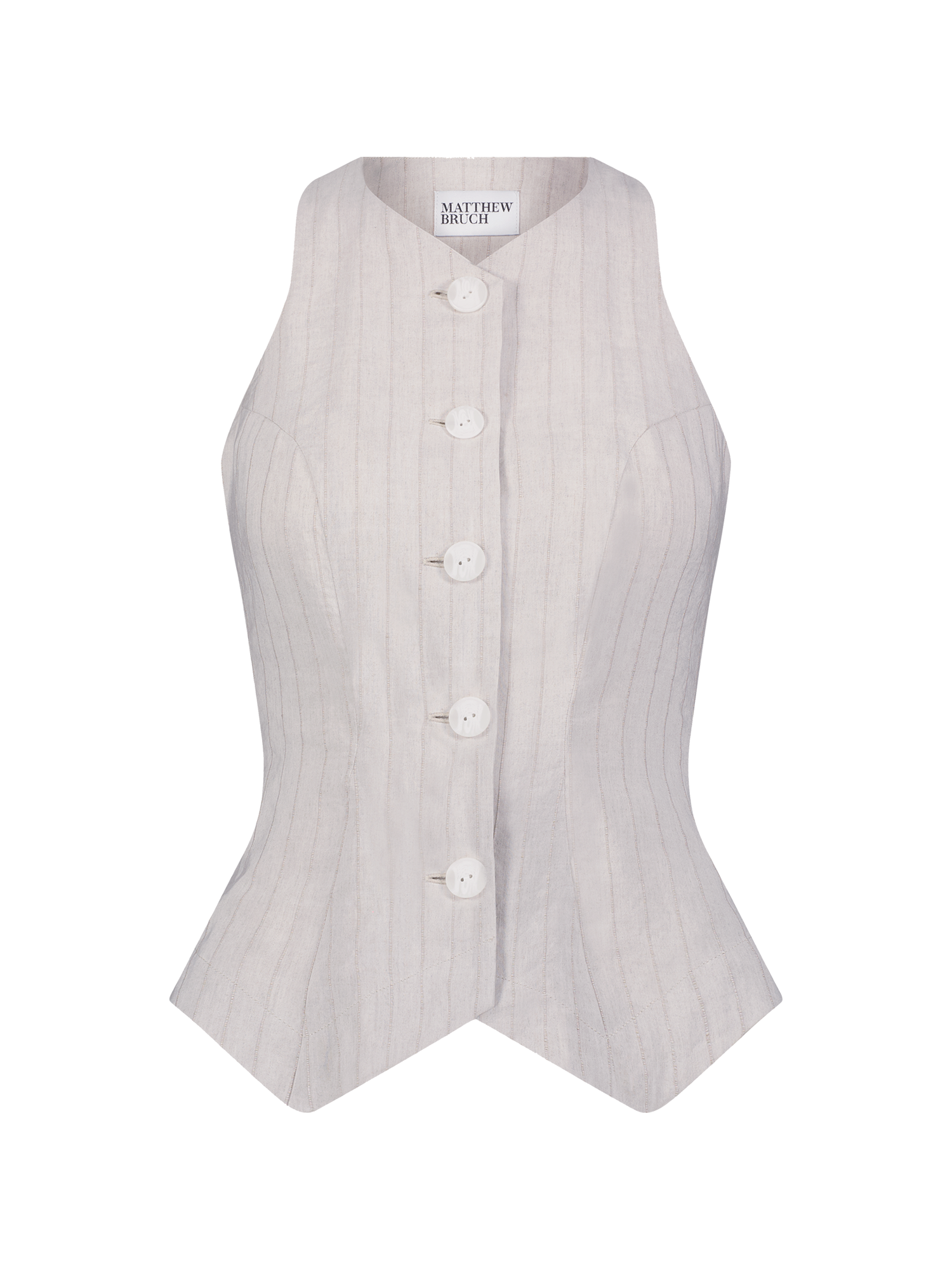 Oatmeal Stripe Vest