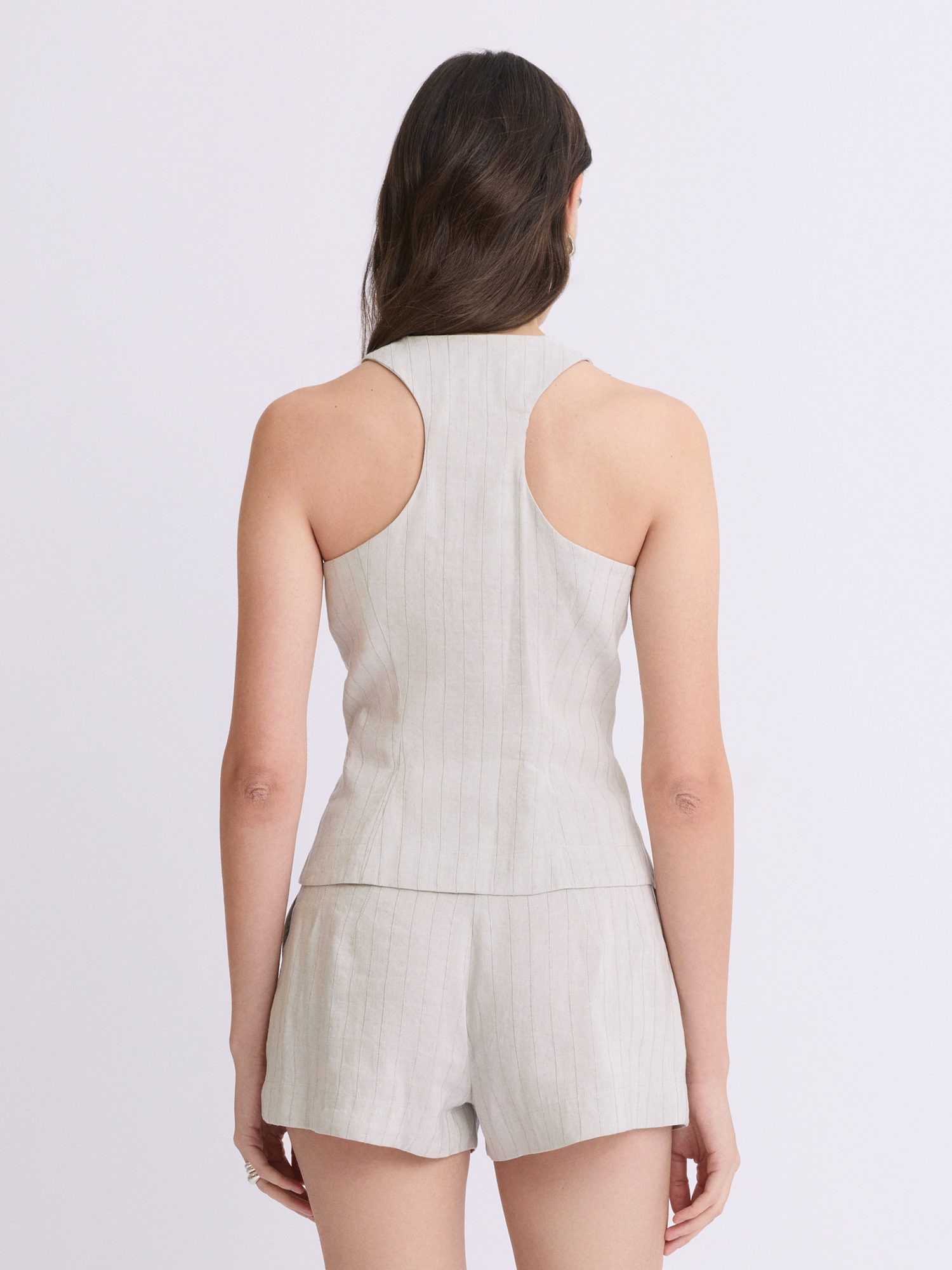 Oatmeal Stripe Vest