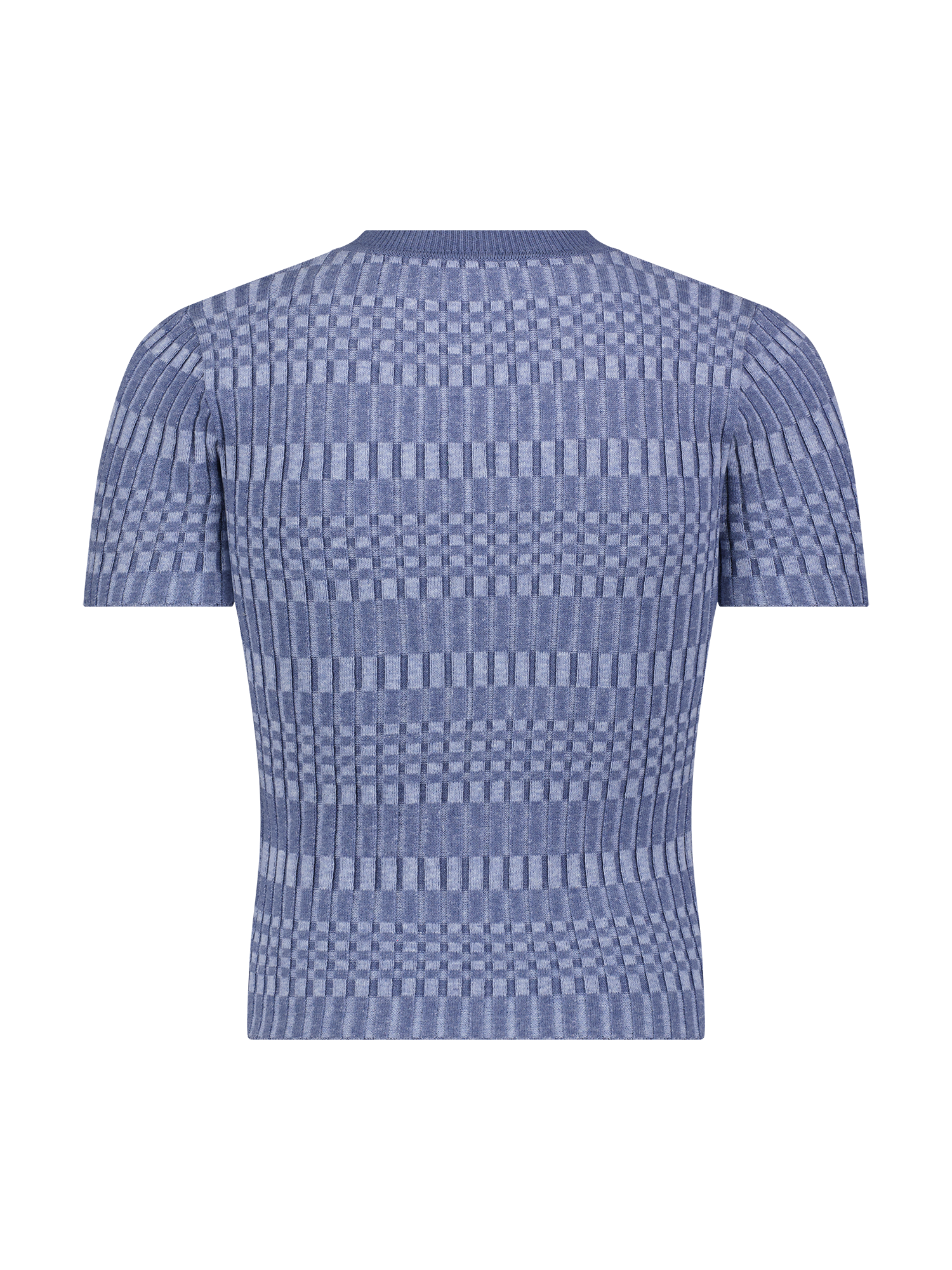 Two-Tone Denim Blue T-Shirt