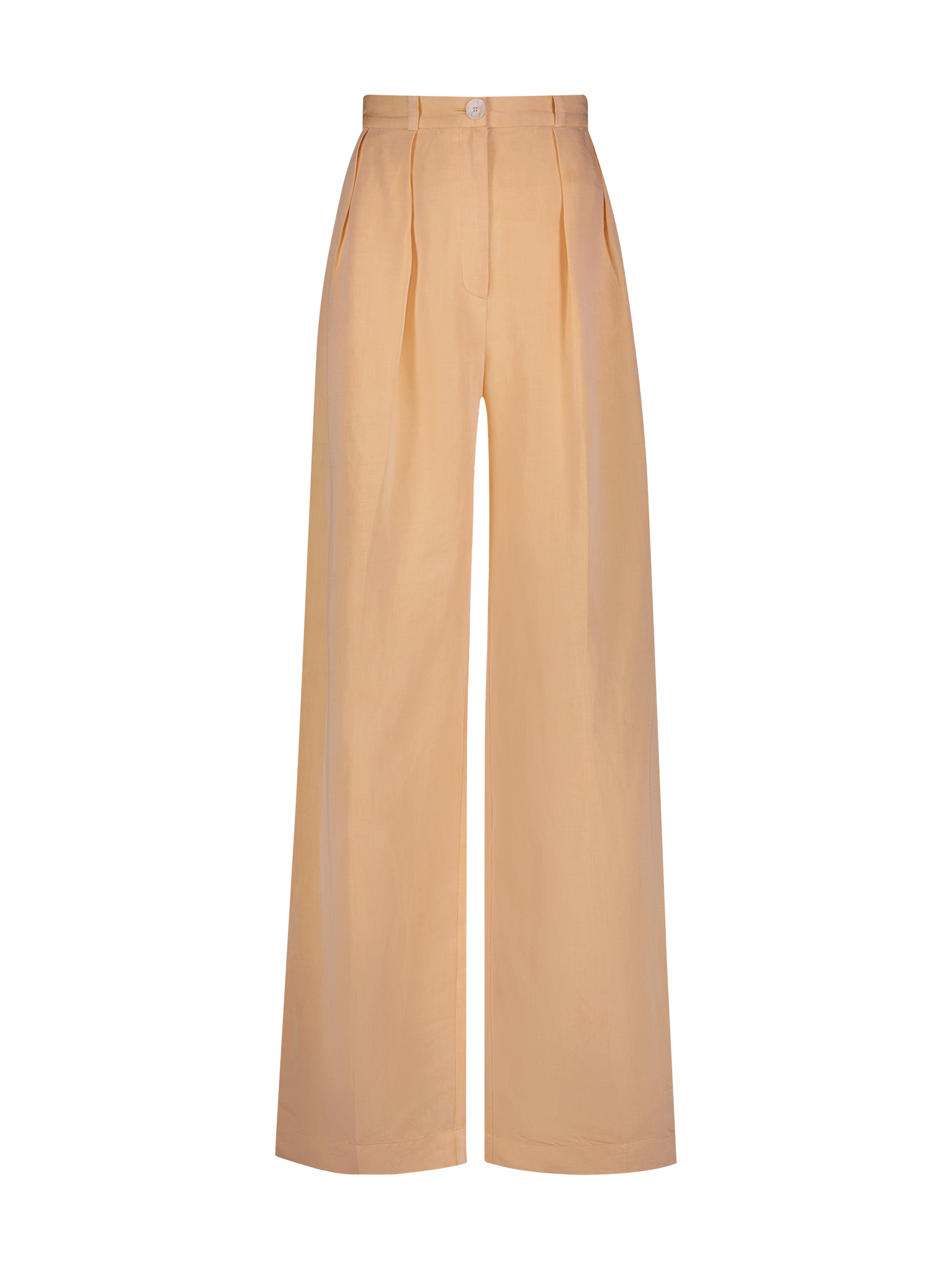 Button Pleated Mango Viscose Trouser