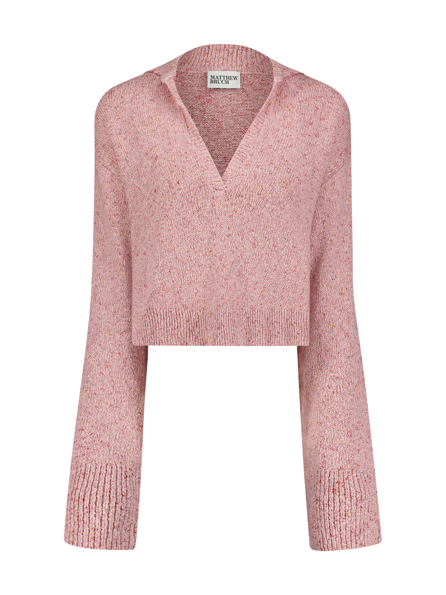 Pink Melange Sailor Knit Pullover