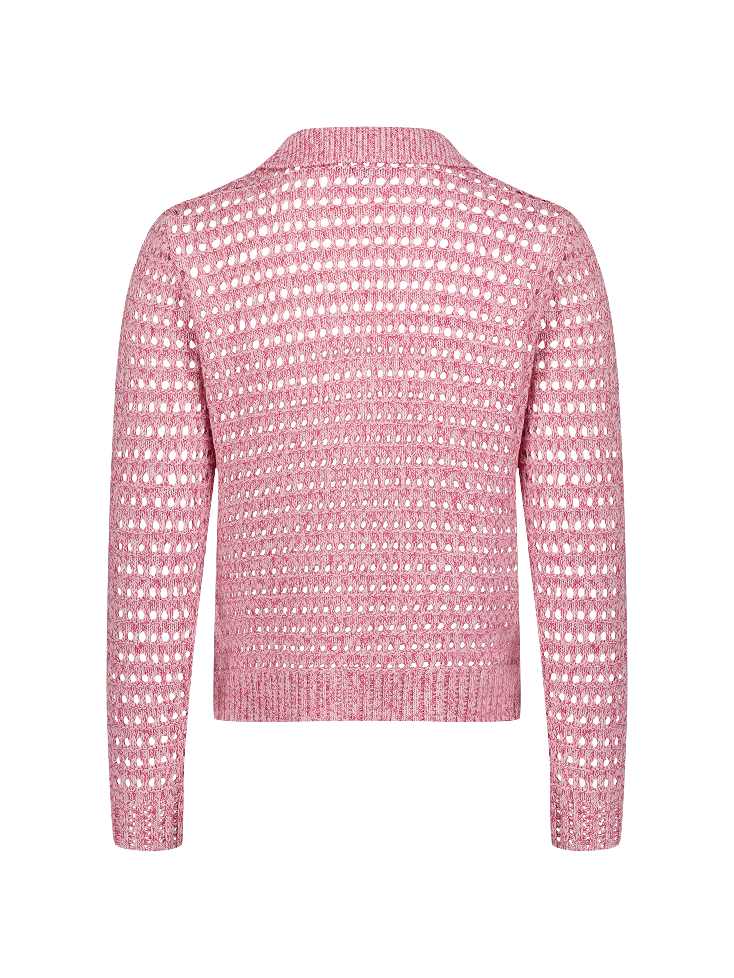 Fuchsia Knit Mesh Jacket