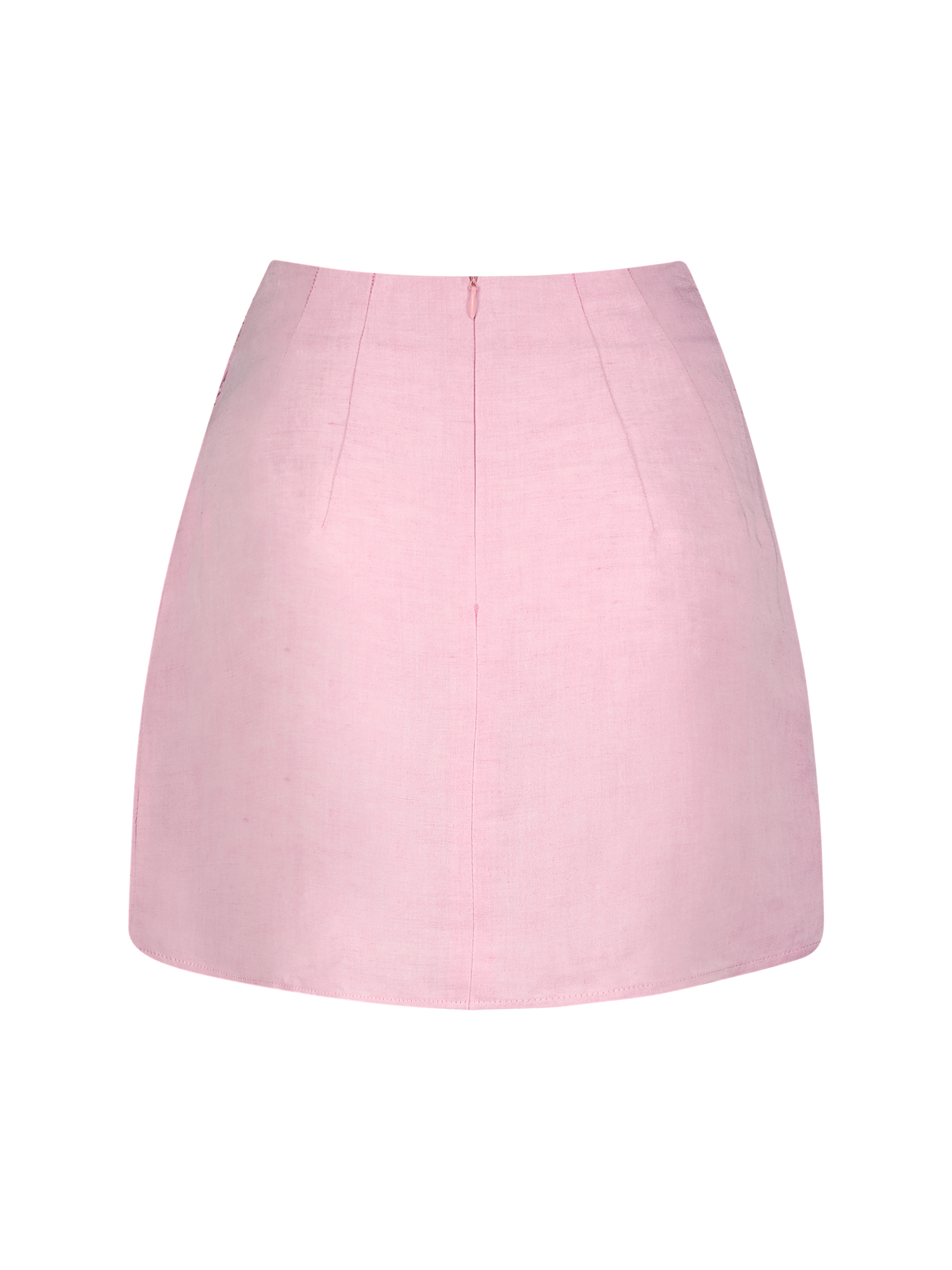 Wrap Draped Pink Viscose Mini Skirt