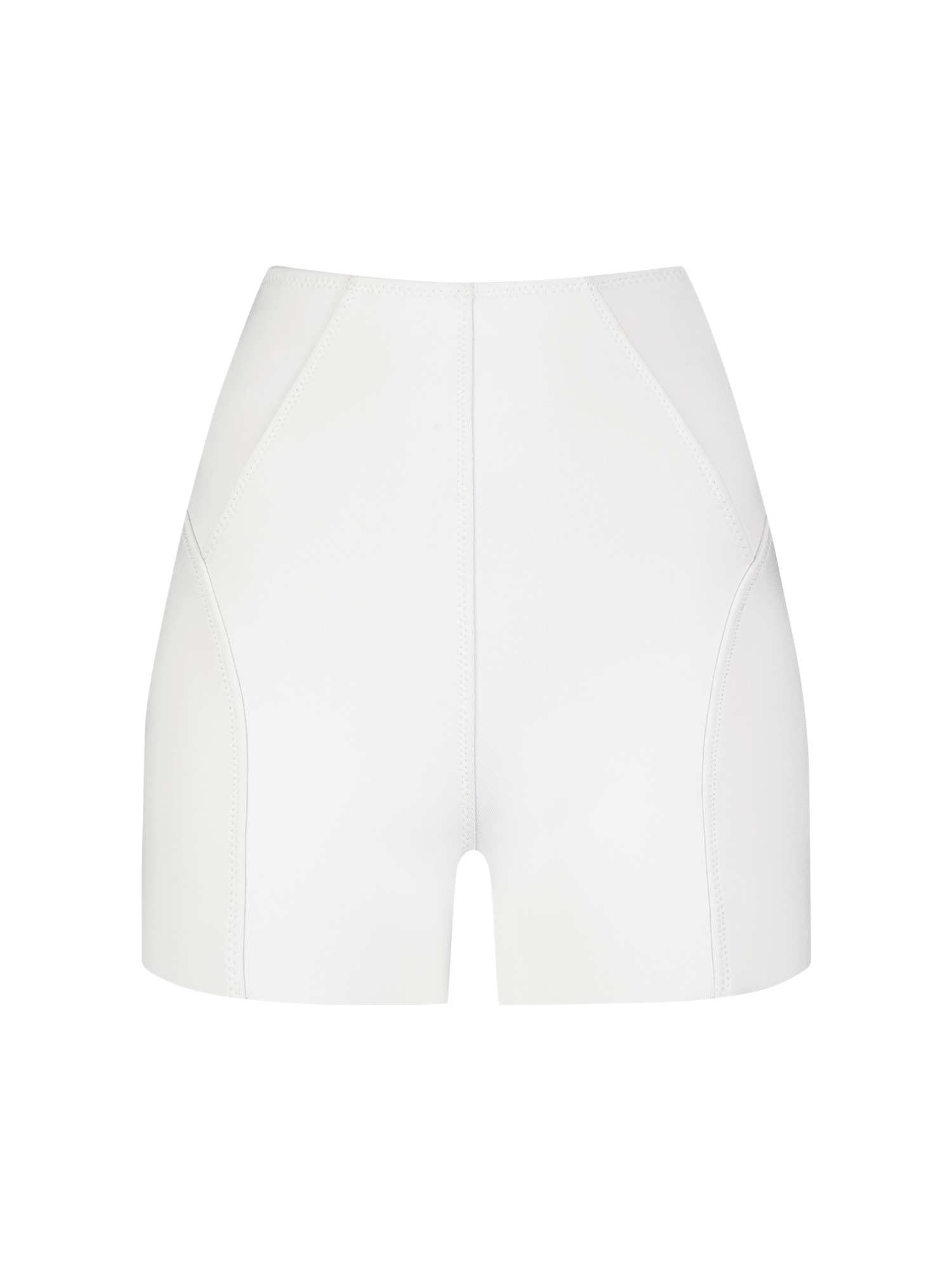 Seamed White Neoprene Hot Short