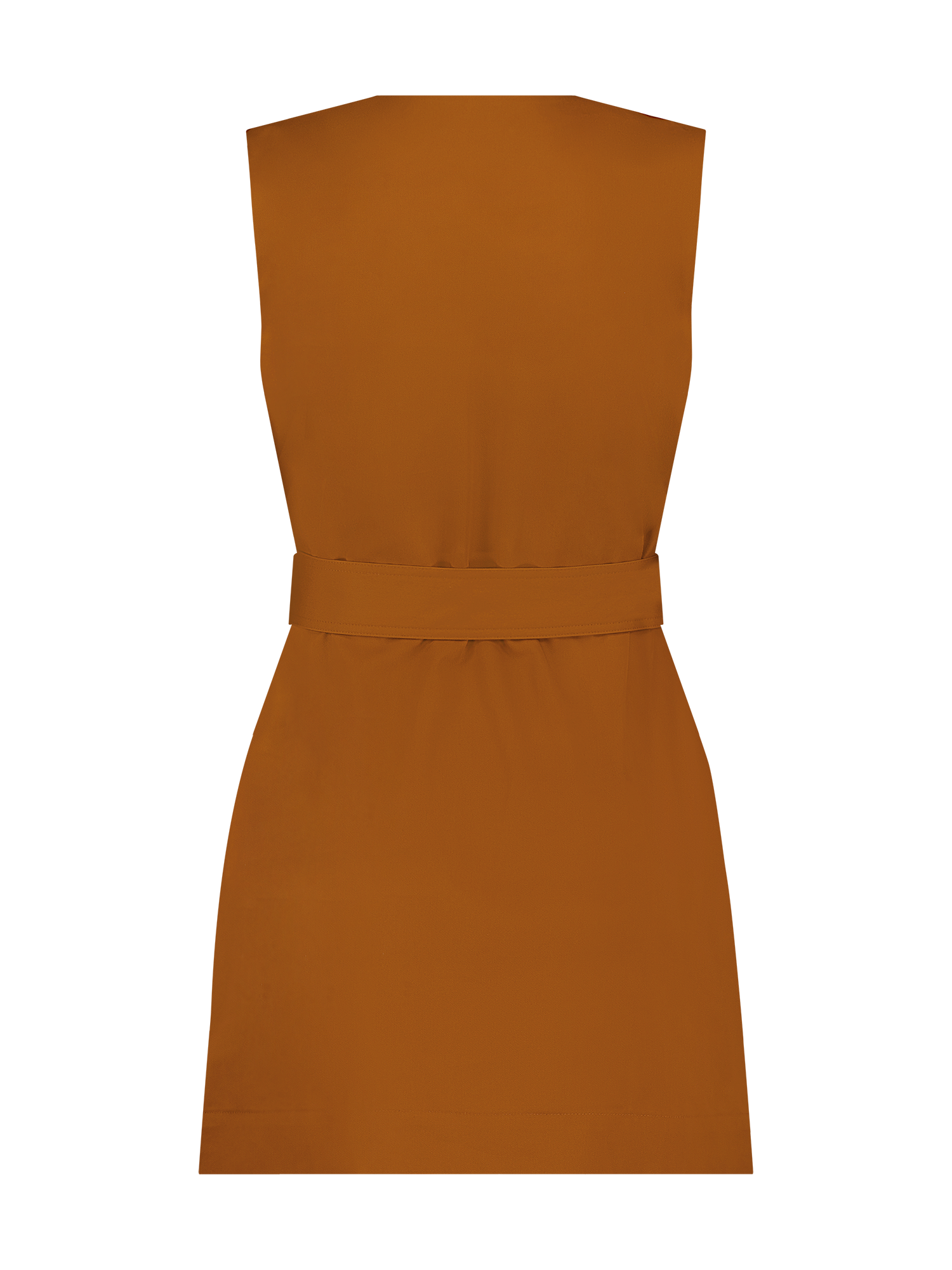 Safari Brown Vest Mini Dress