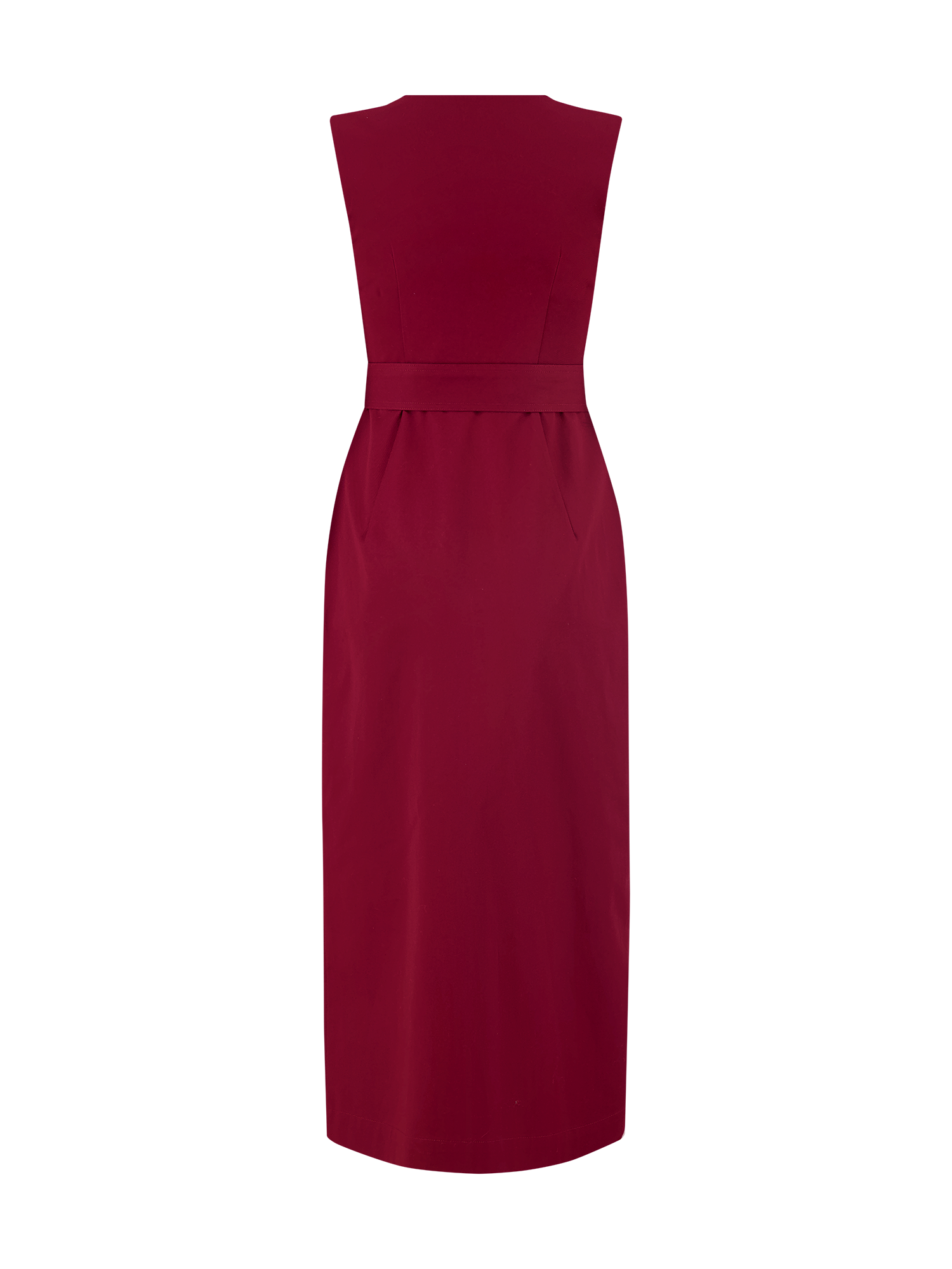 Apron Burgundy Cargo Midi Dress