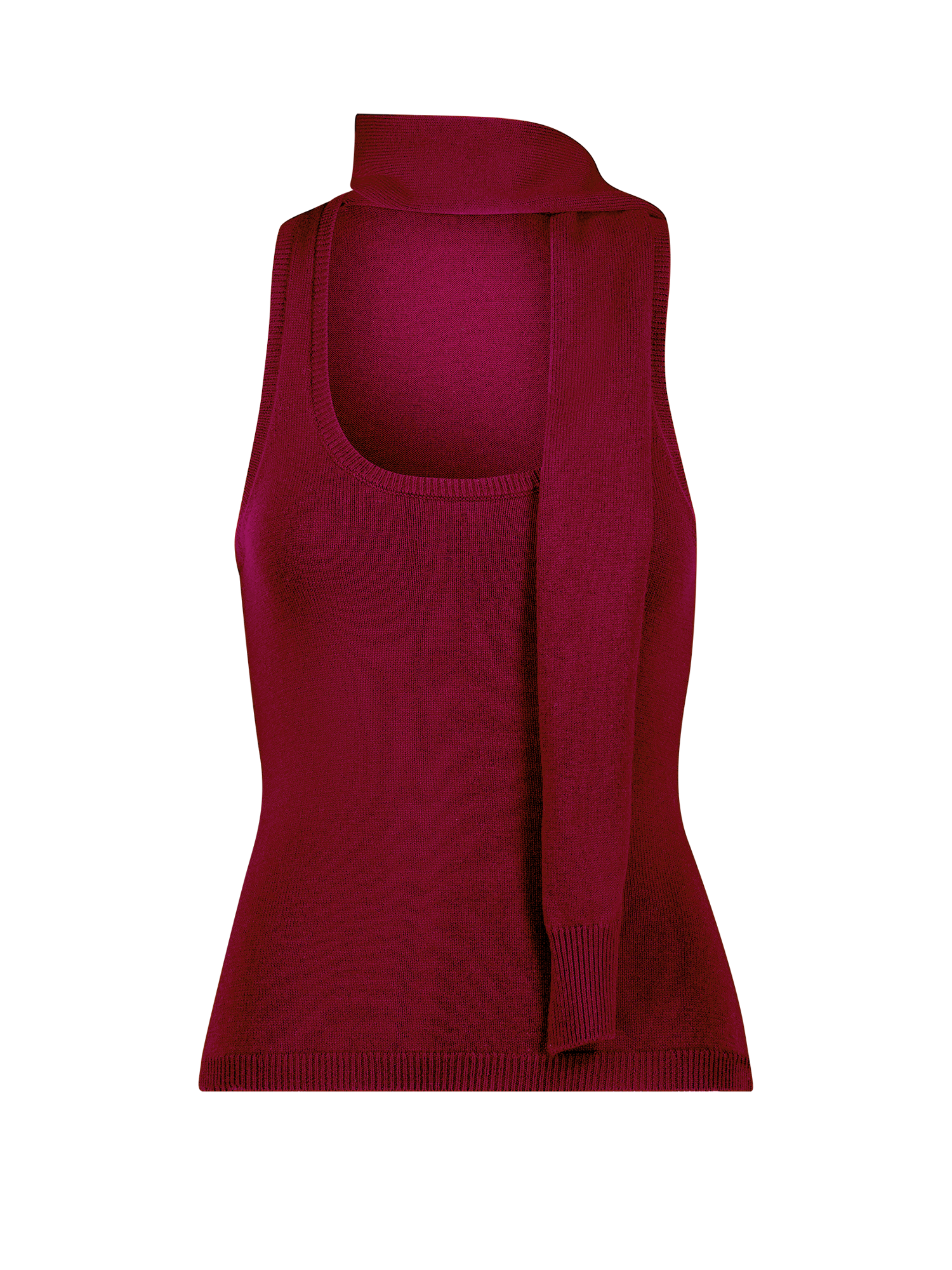 Scarf Burgundy Tank Top