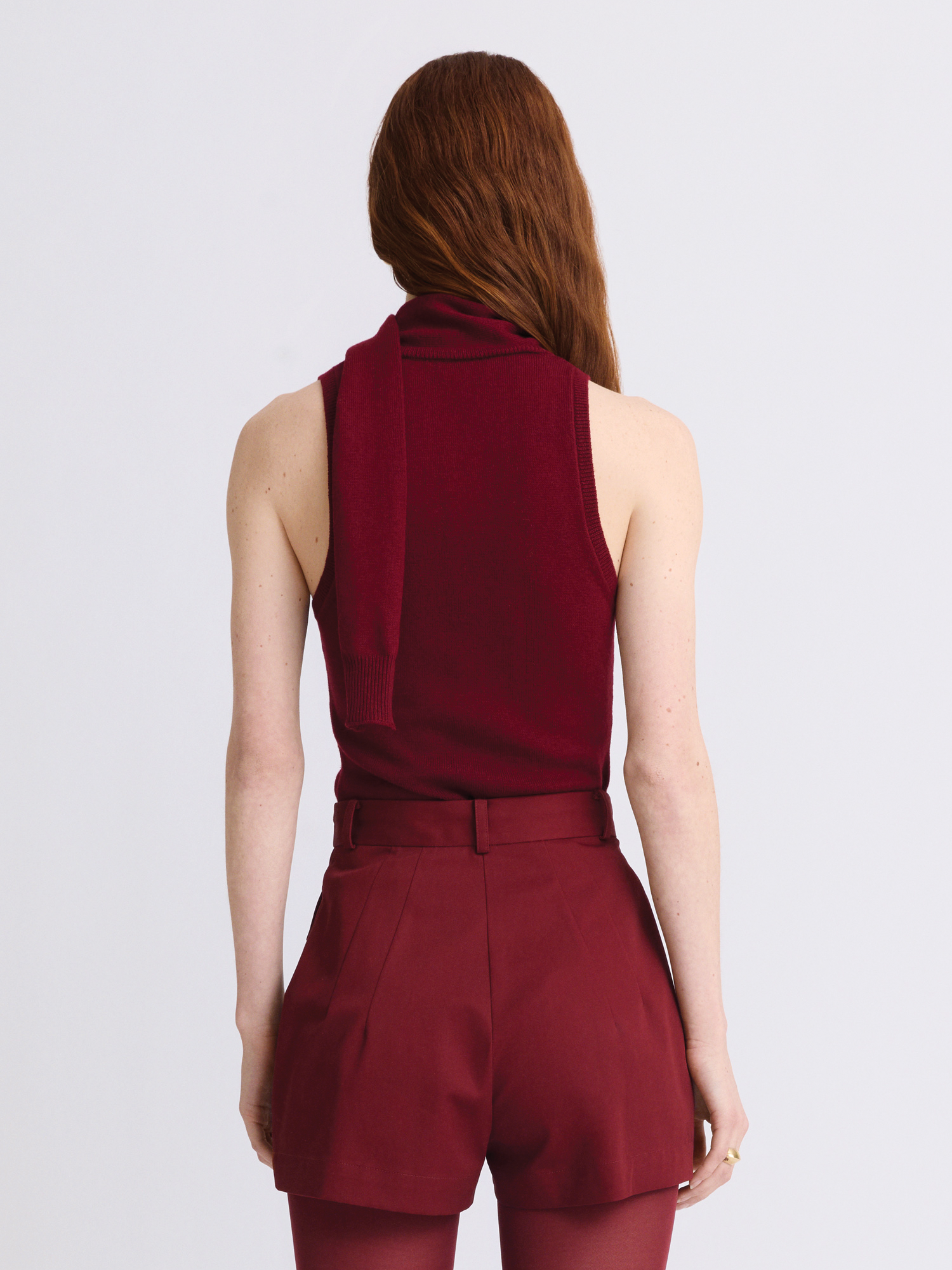Scarf Burgundy Tank Top