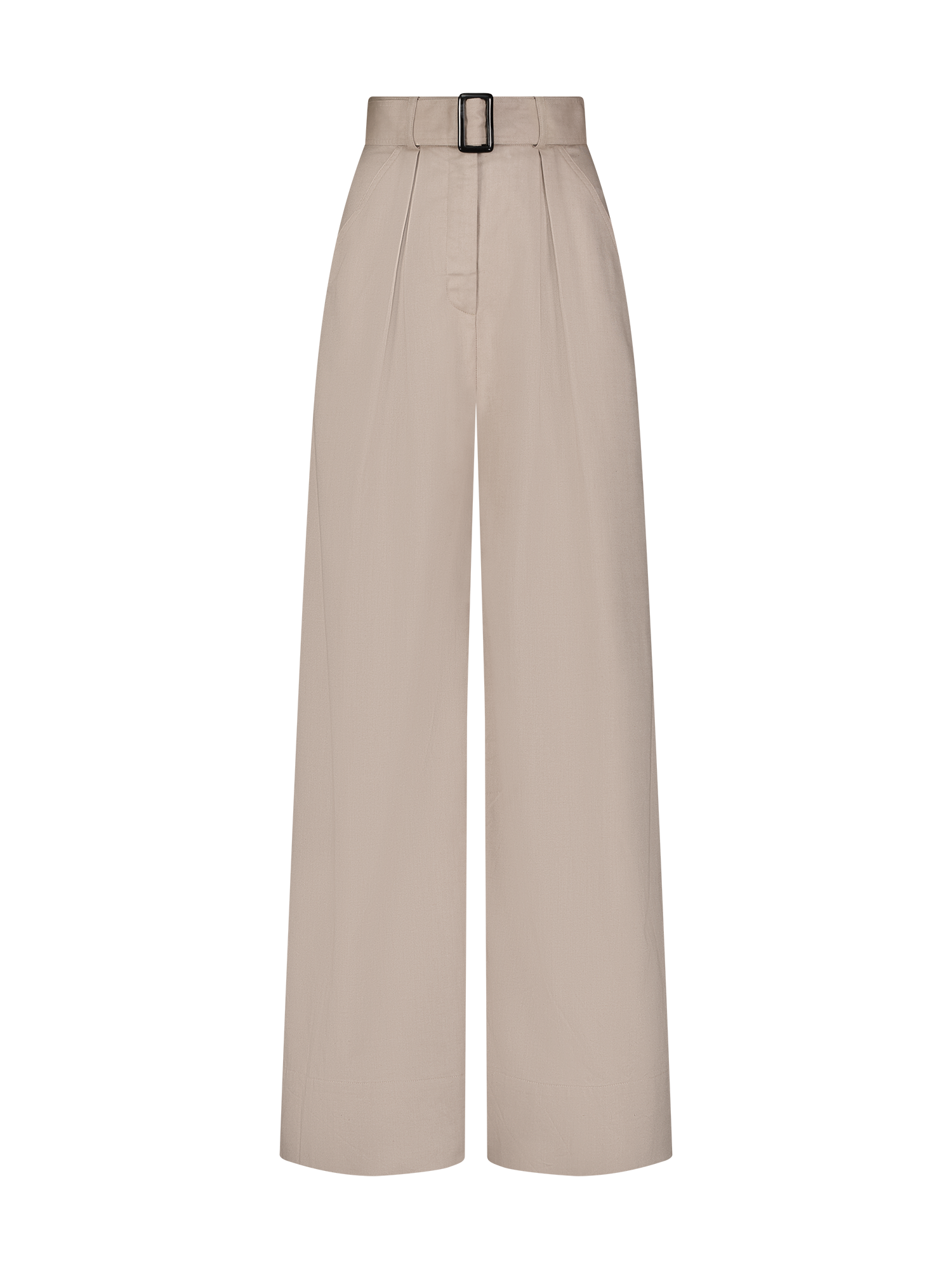 Wide Leg Pleated Camel Flannel Pant