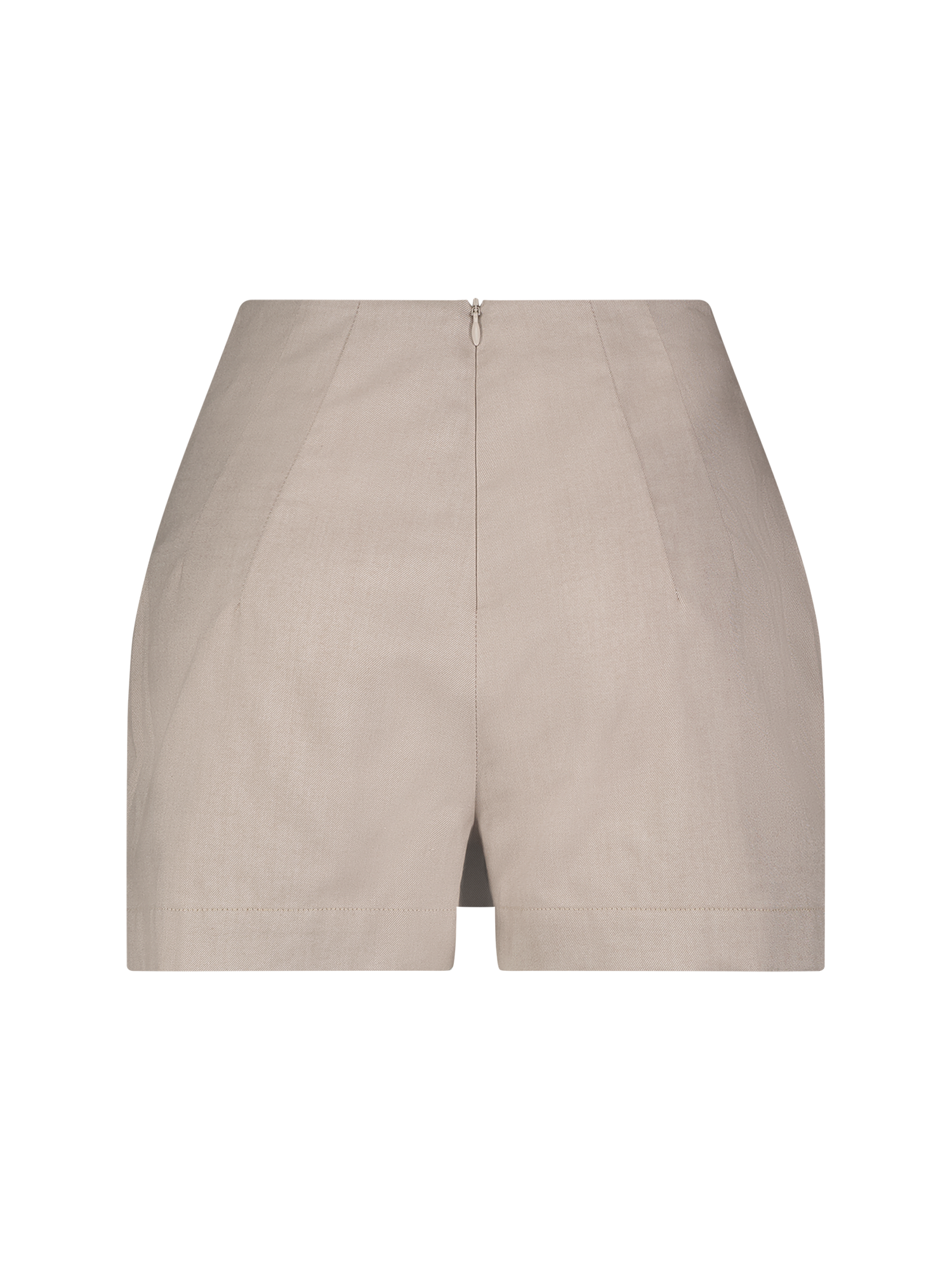Double-Breasted Camel Flannel Skort