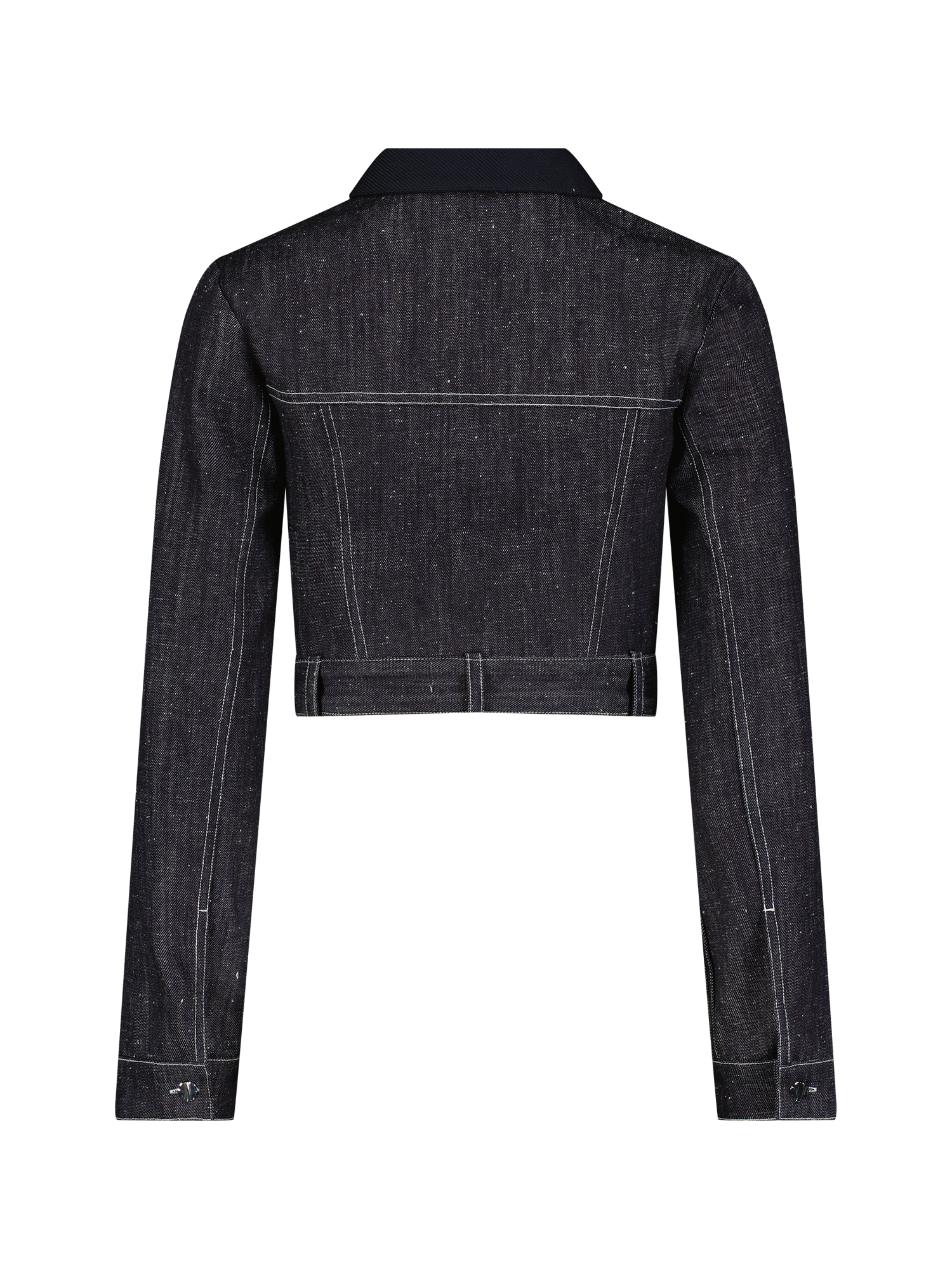 Seamed Bib Raw Denim Jacket