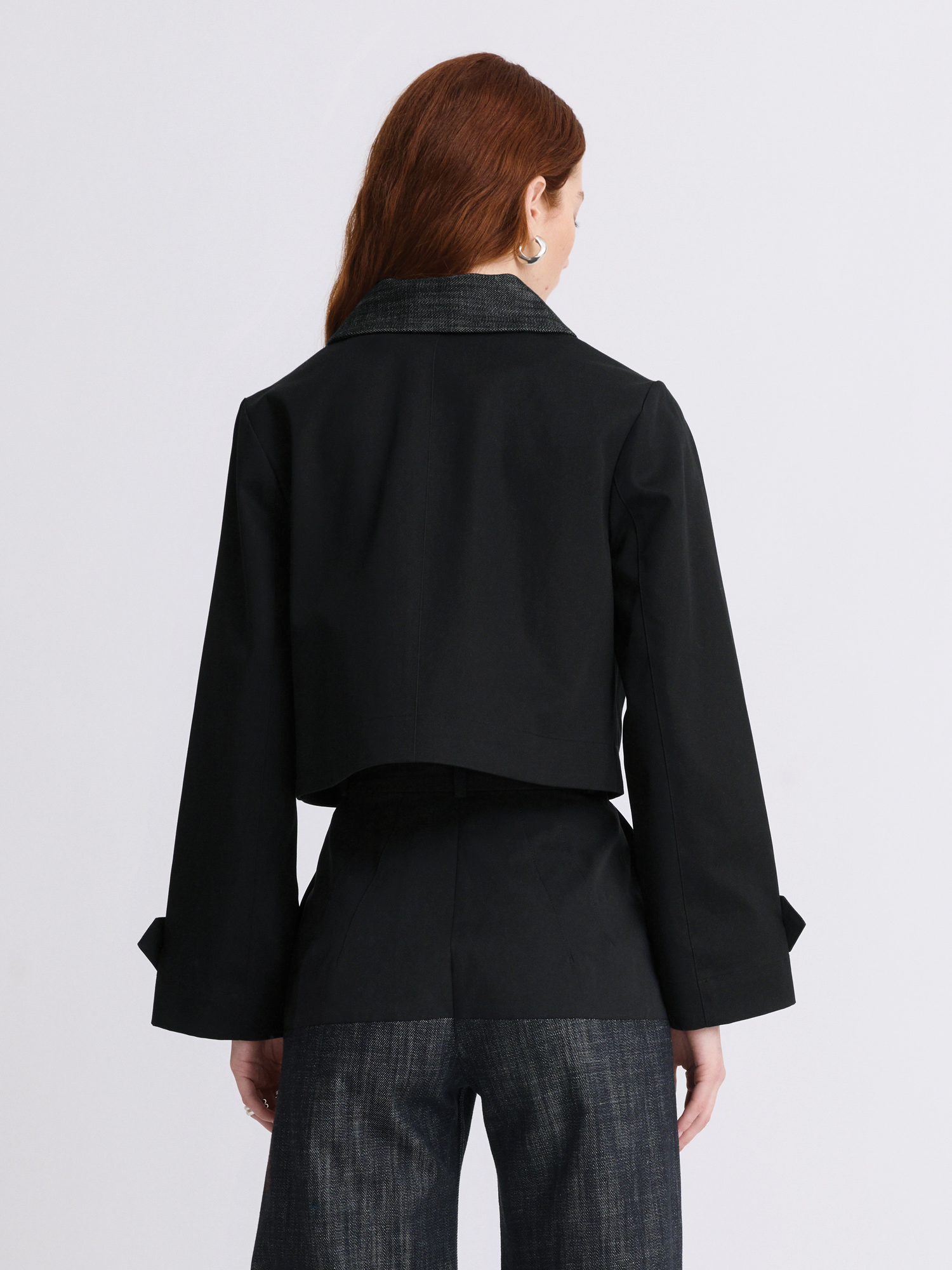 Cropped Black Barn Jacket