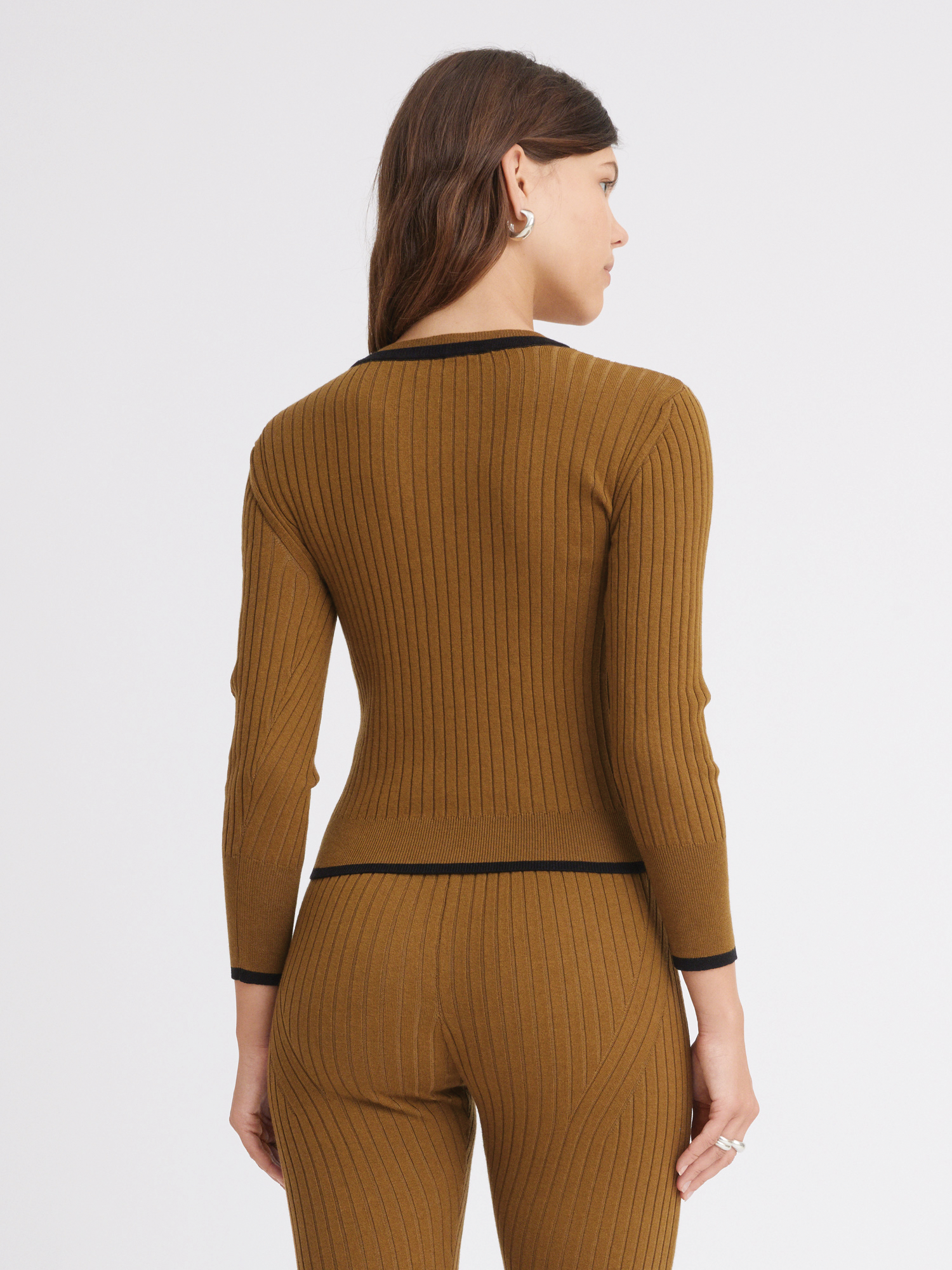 Crew Neck Olive Long Sleeve Sweater