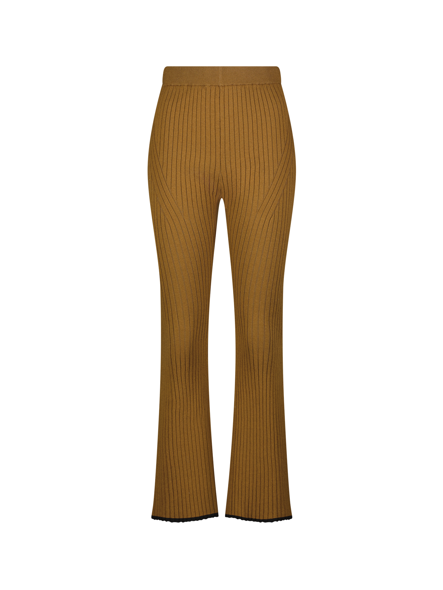 Rib Knit Olive Flare Pant