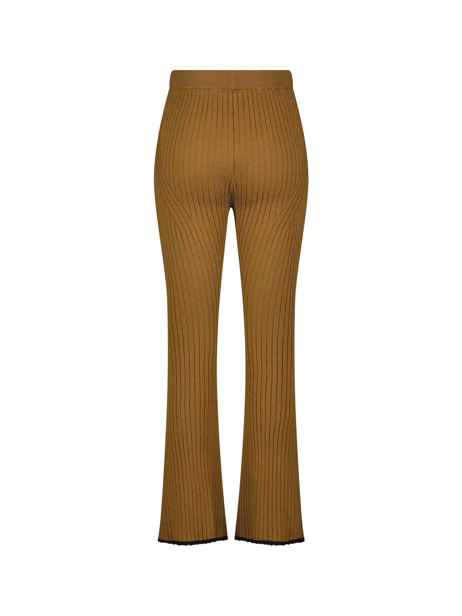 Rib Knit Olive Flare Pant