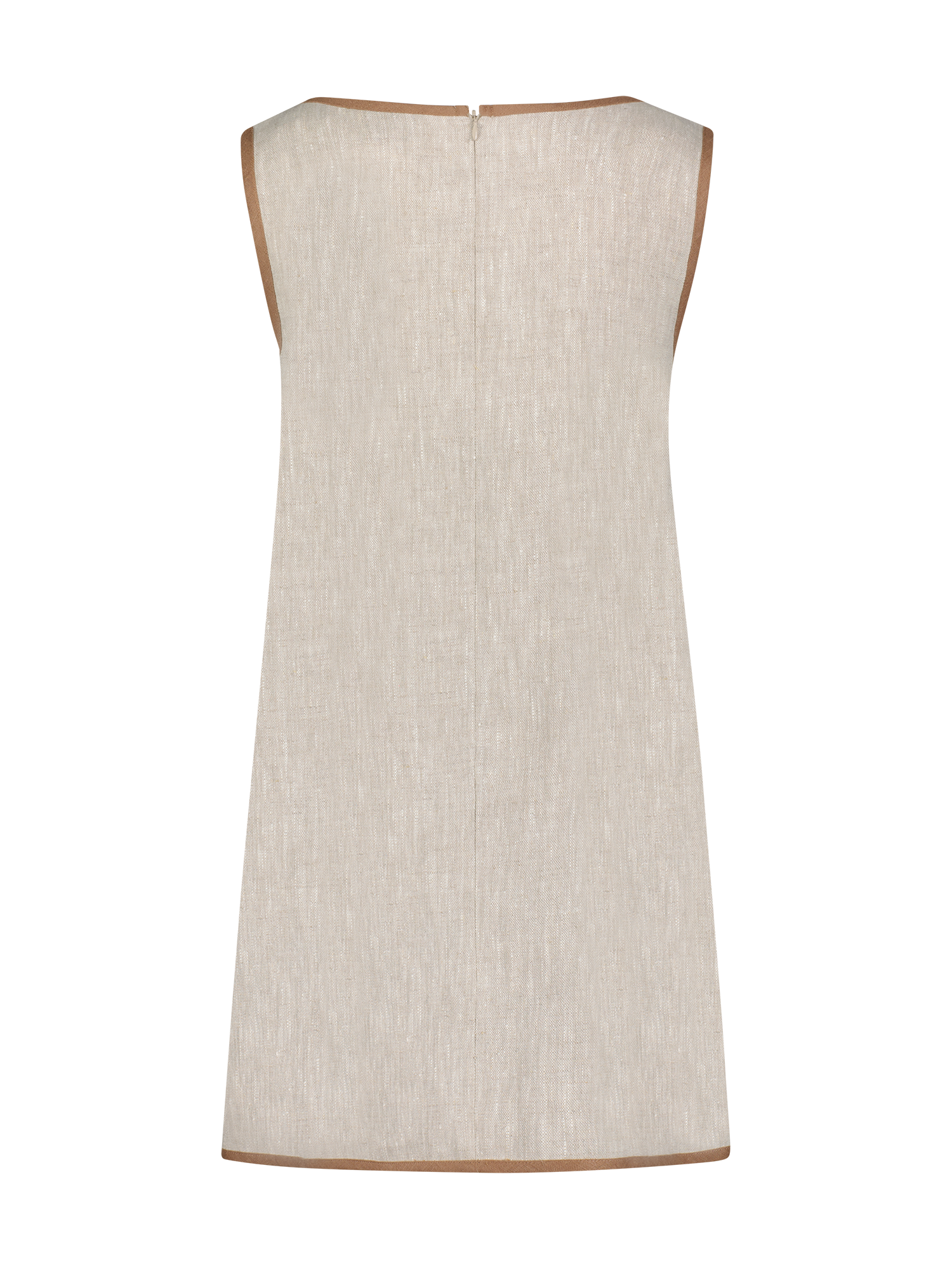 Cutout Oatmeal Linen Mini Dress