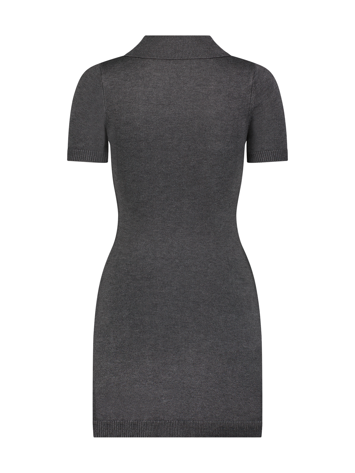 Collared Charcoal T-Shirt Mini Dress