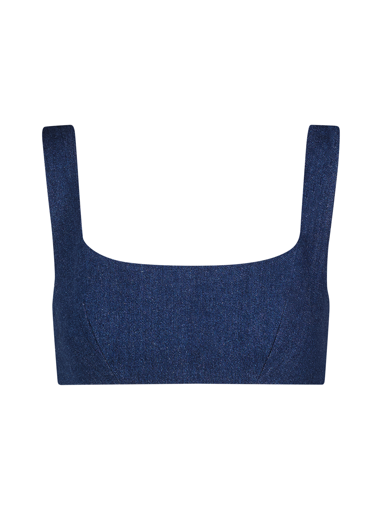 Tie Back Medium Wash Denim Crop Top