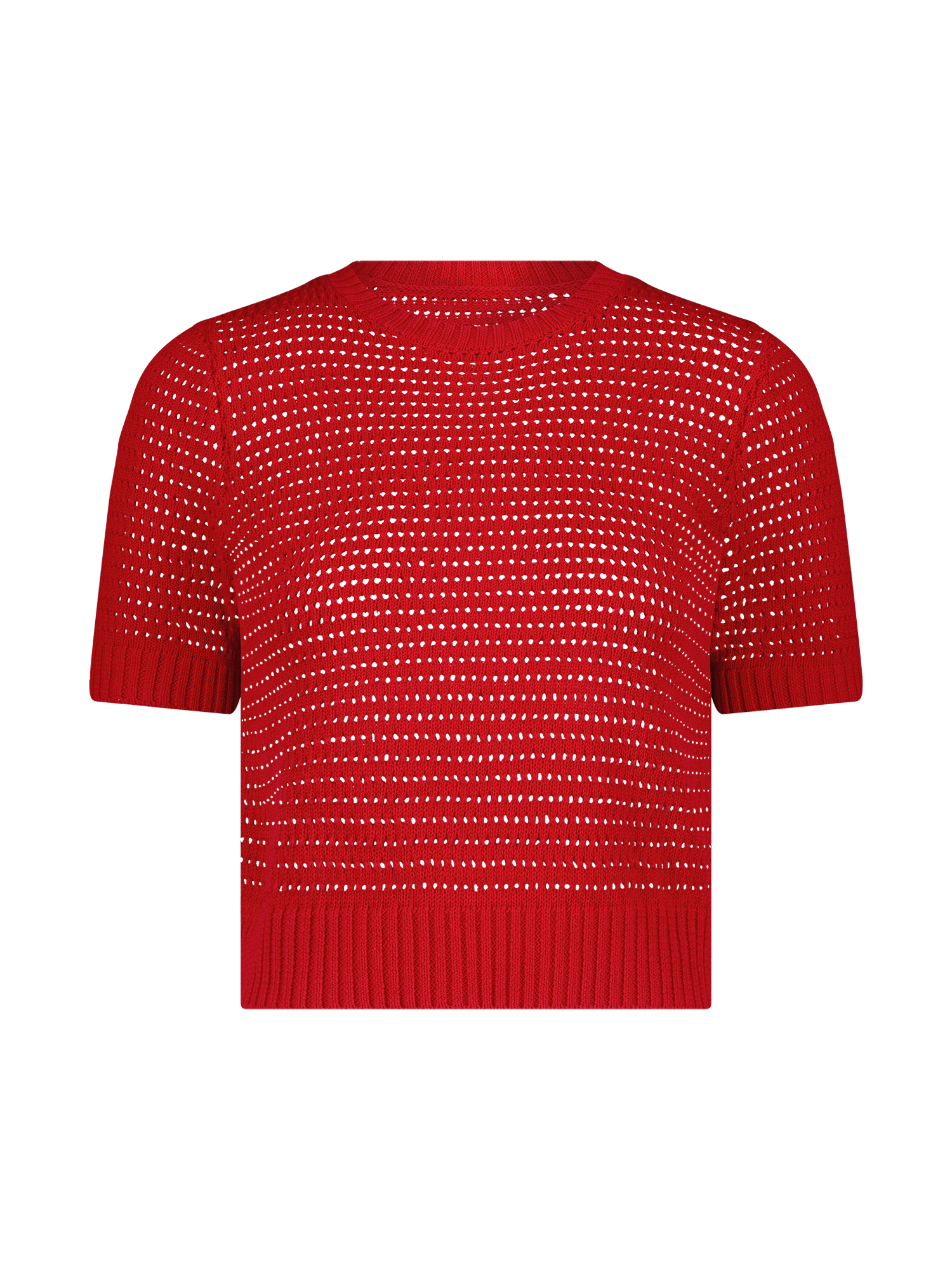 Cable Mesh Red T-Shirt