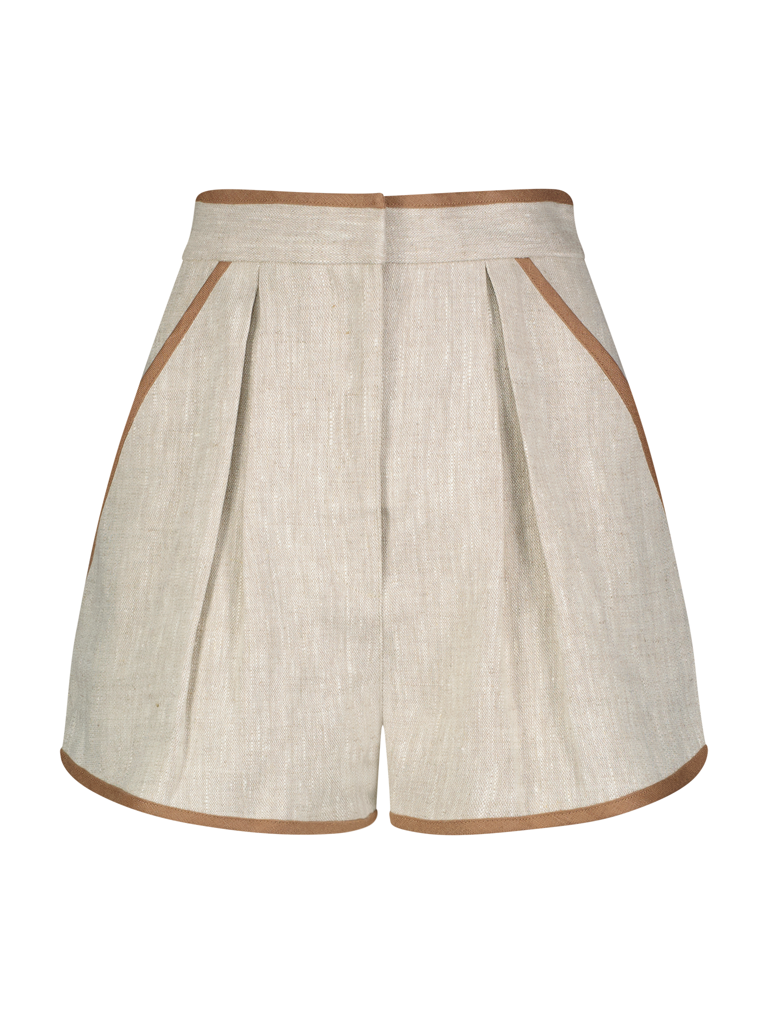 Bound Oatmeal Linen Short