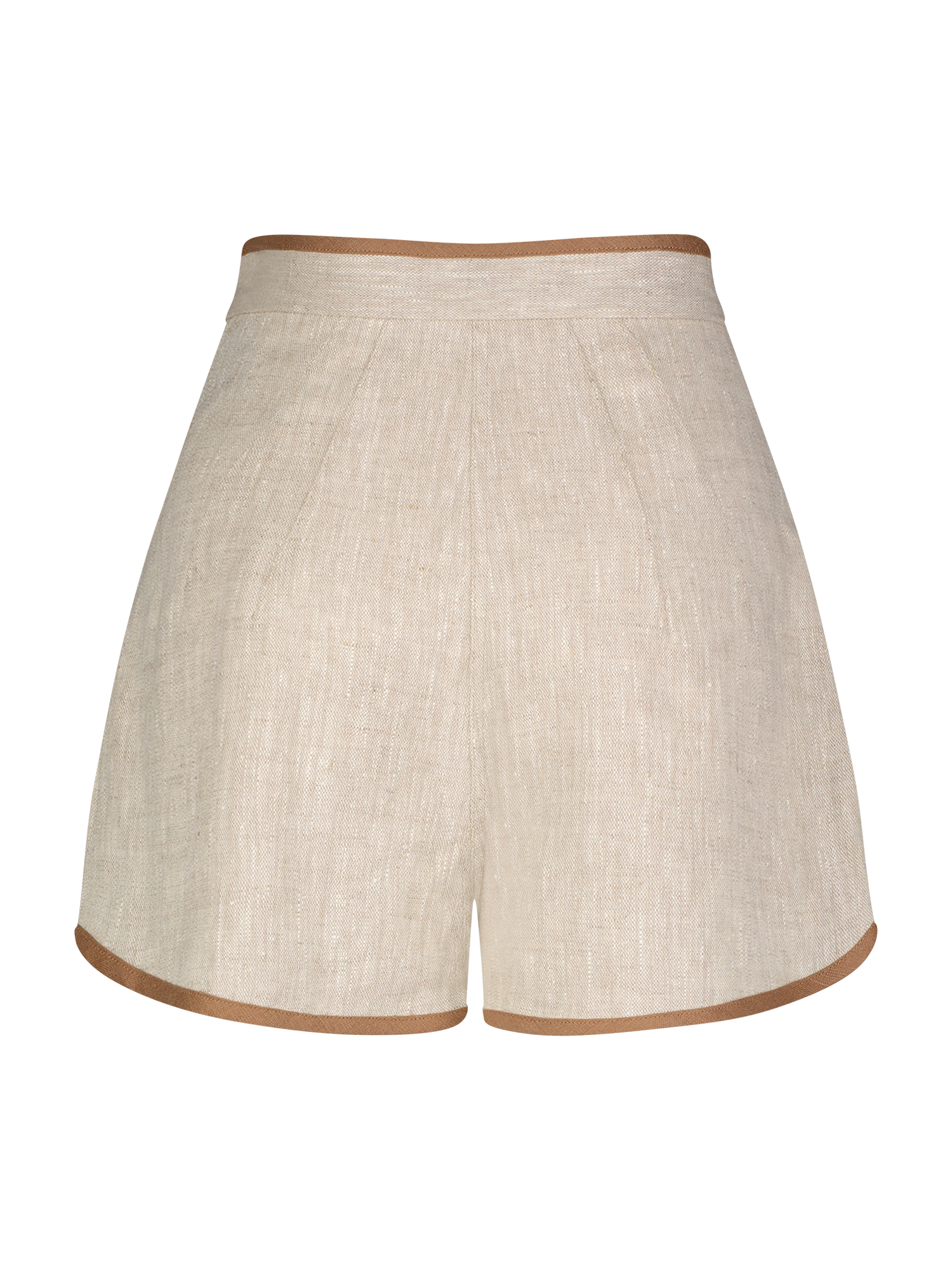 Bound Oatmeal Linen Short