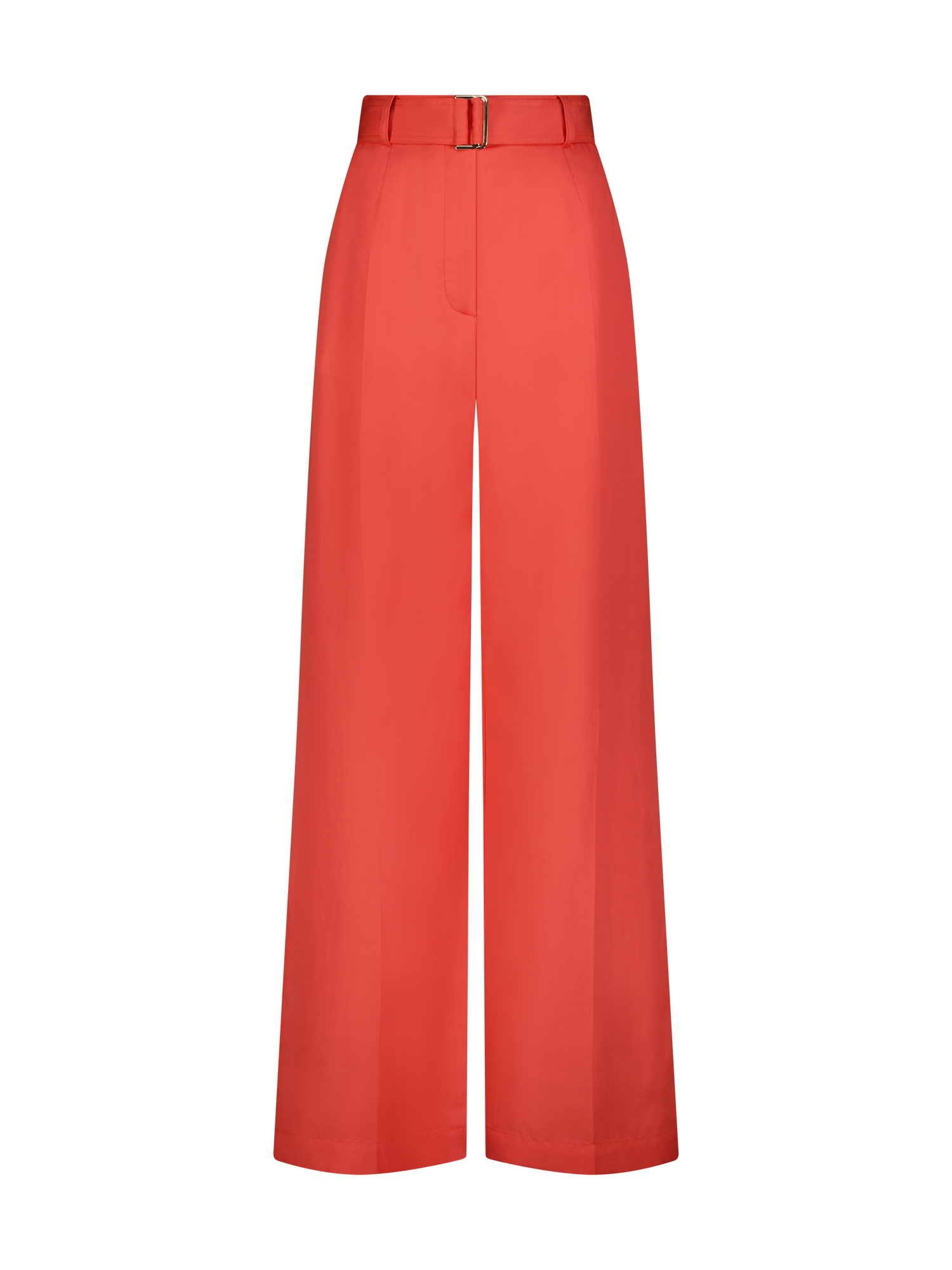 Belted Persimmon Lyocell Wide Leg Trouser