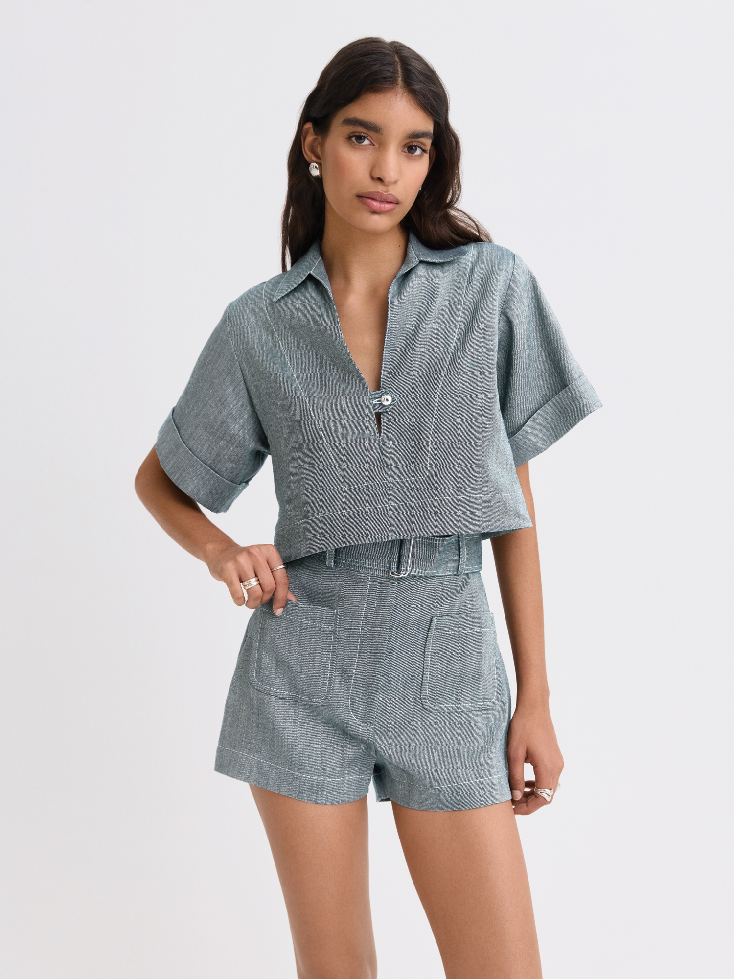 Pop-over Denim Shirt