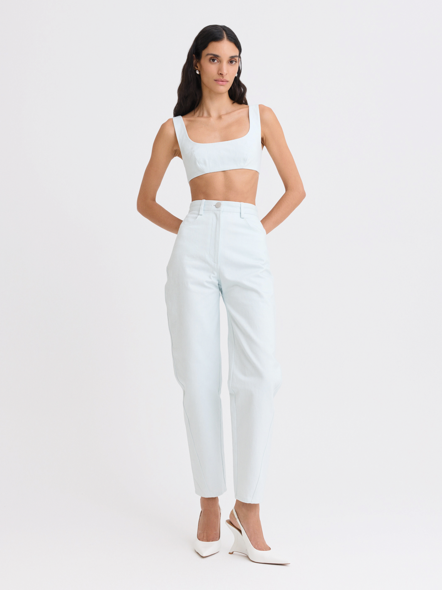 Twist Seam Light Denim Jeans