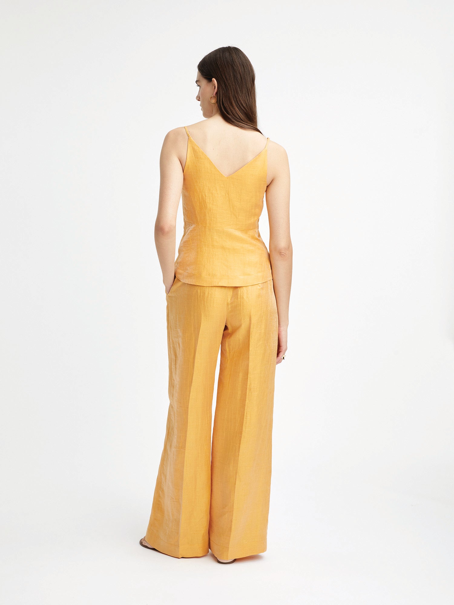 Pleated Saffron Trouser