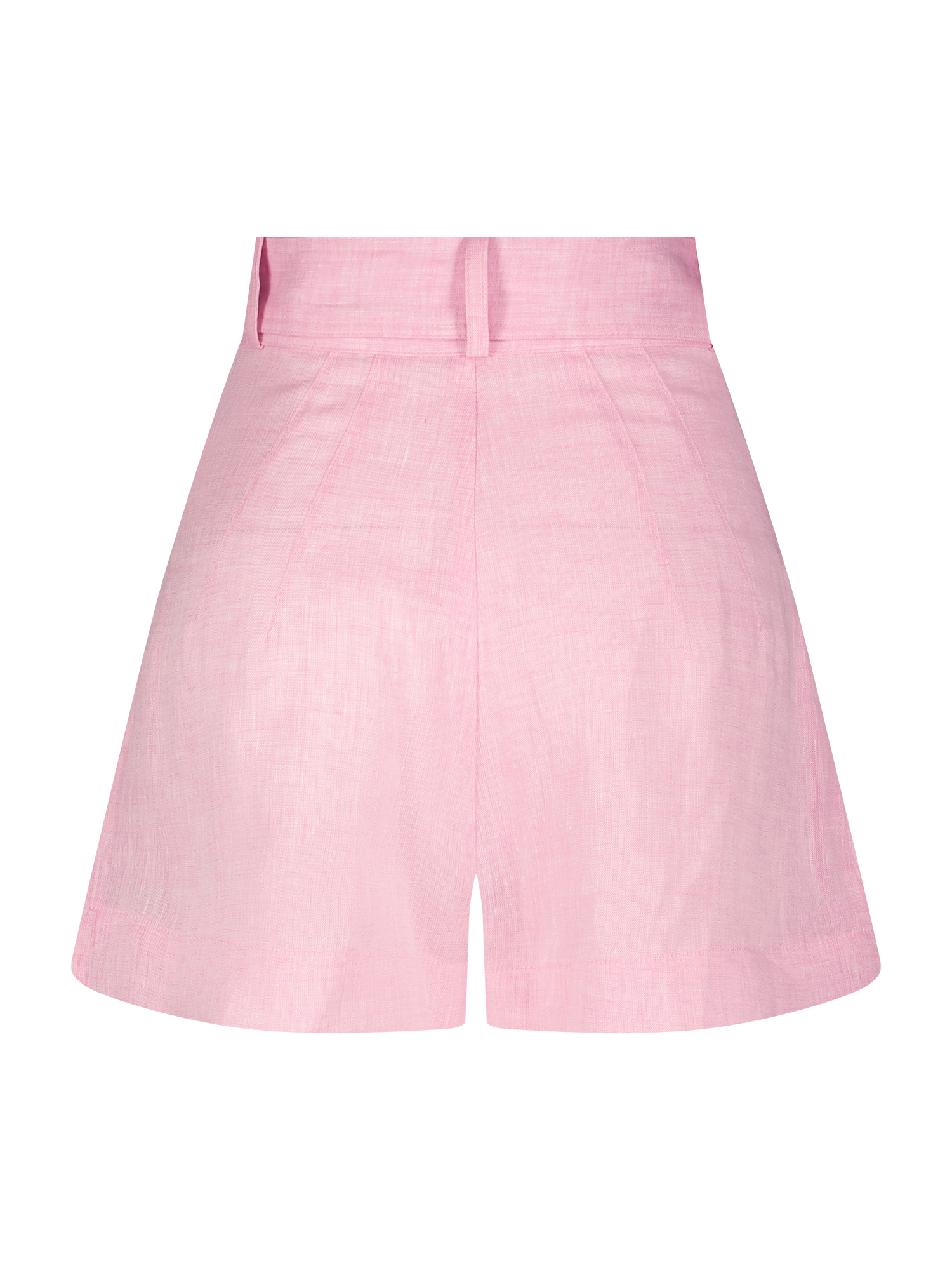 Pleated Pink Linen Short