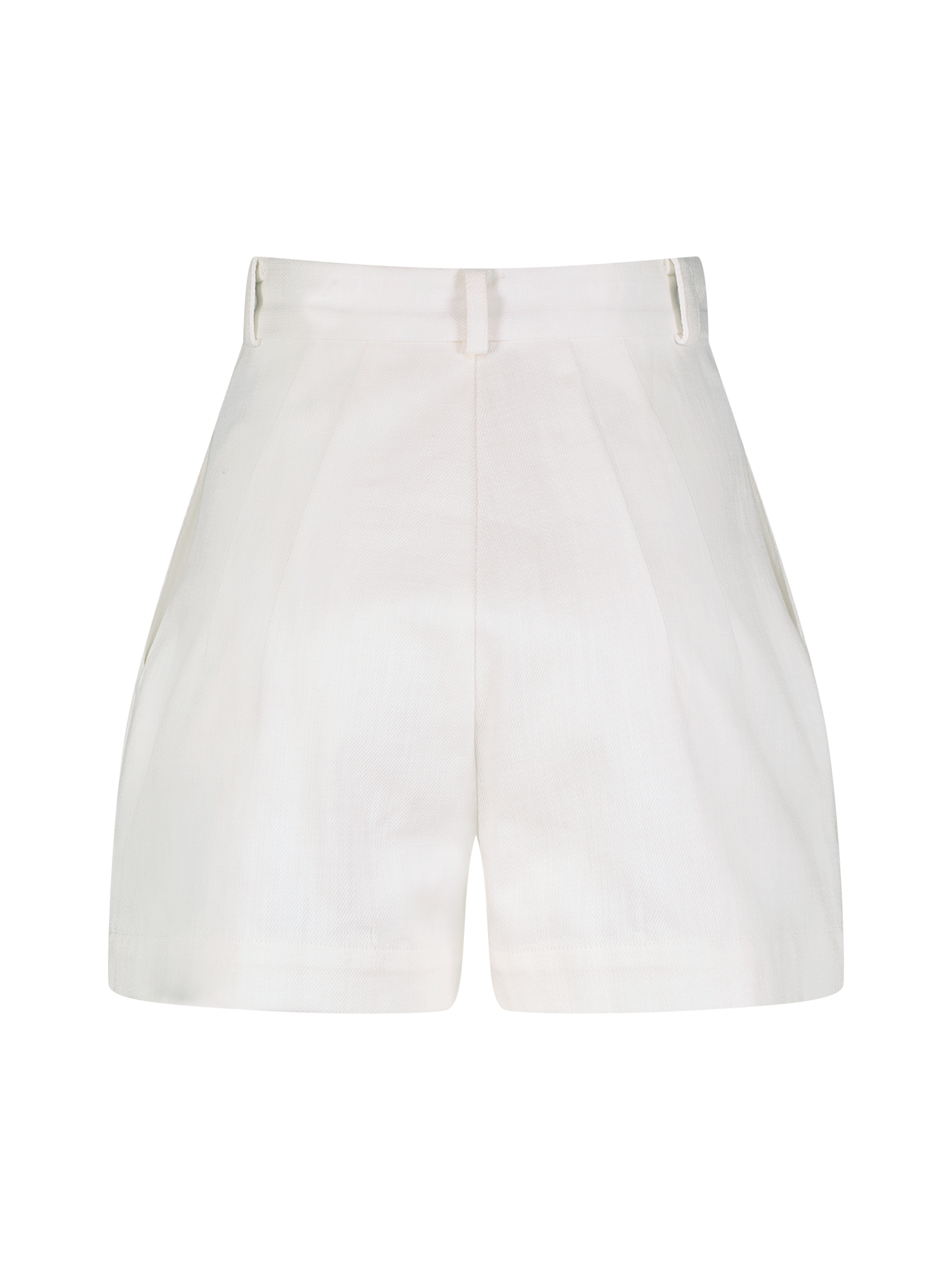 High-Waist White Denim Hot Short
