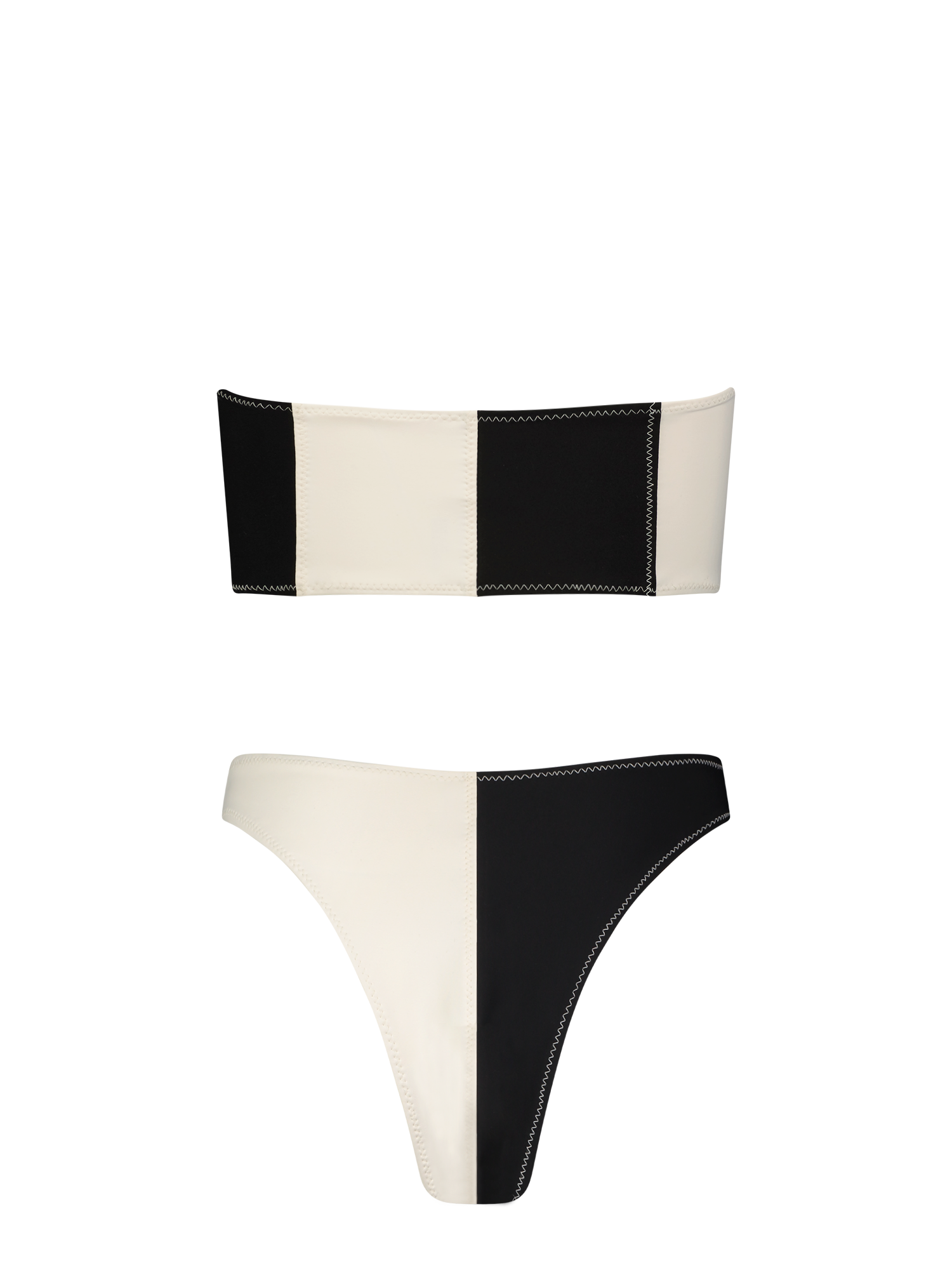 Danielle Black Colorblock Bikini