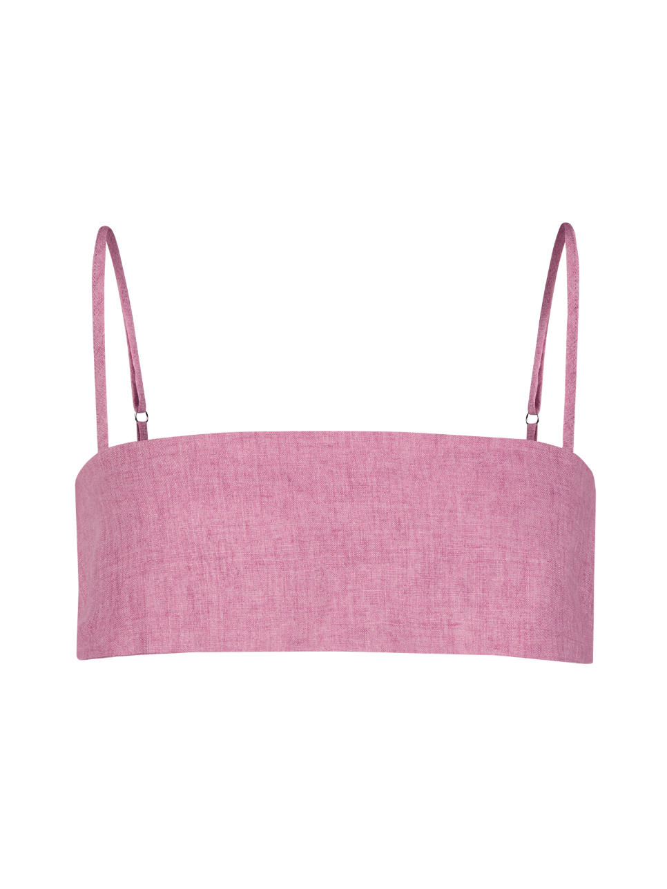 Structured Bandeau Orchid Linen Crop Top
