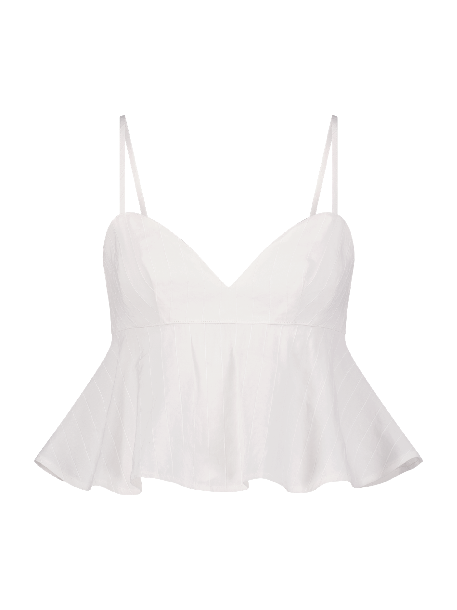 Sweet Heart White Stripe Viscose Crop Top