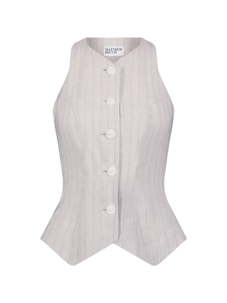 Oatmeal Stripe Vest