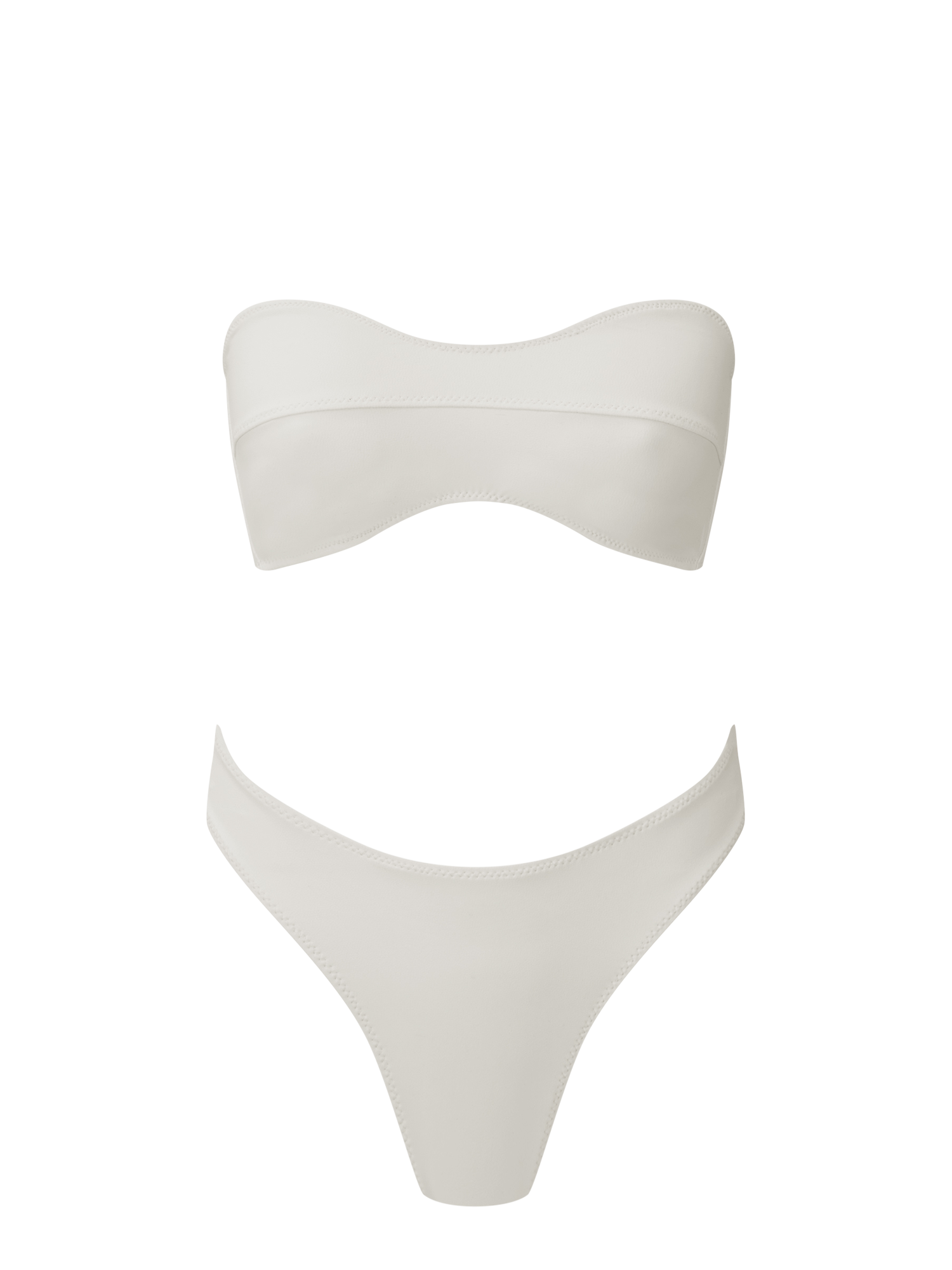 Eva Cream High-Cut Bikini